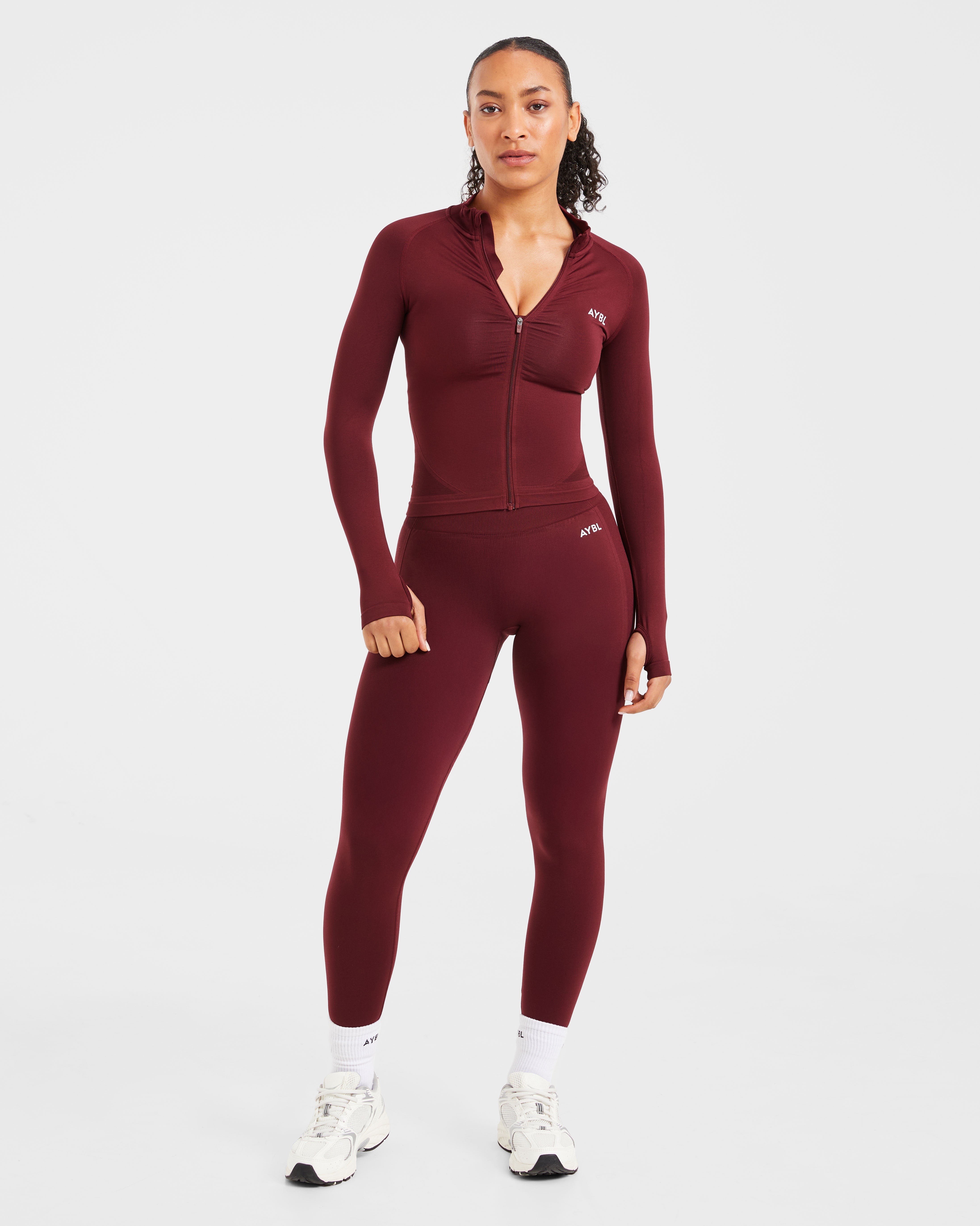 Empower Seamless Full Zip Jacket - Rood Wine