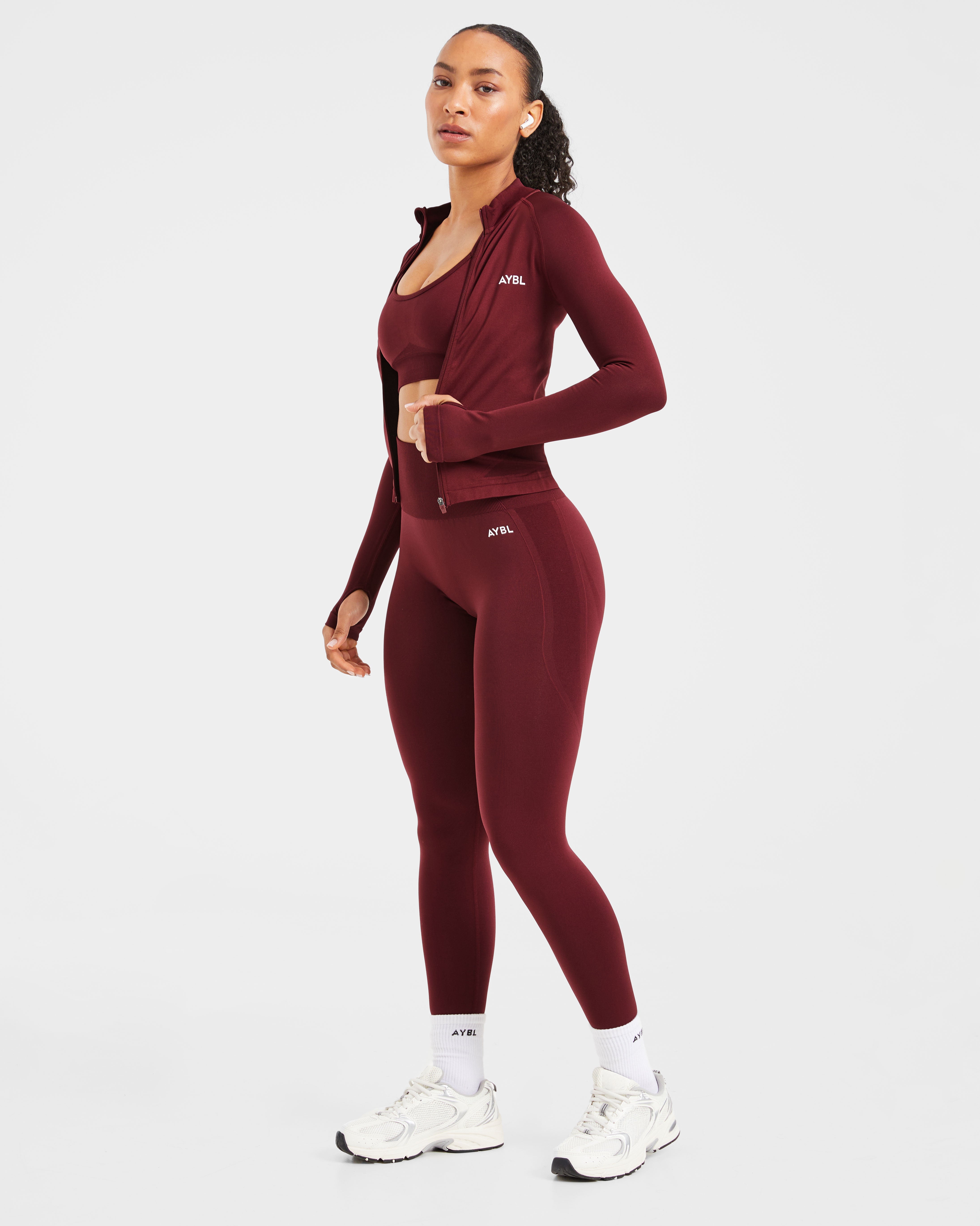 Empower Seamless Full Zip Jacket - Rood Wine