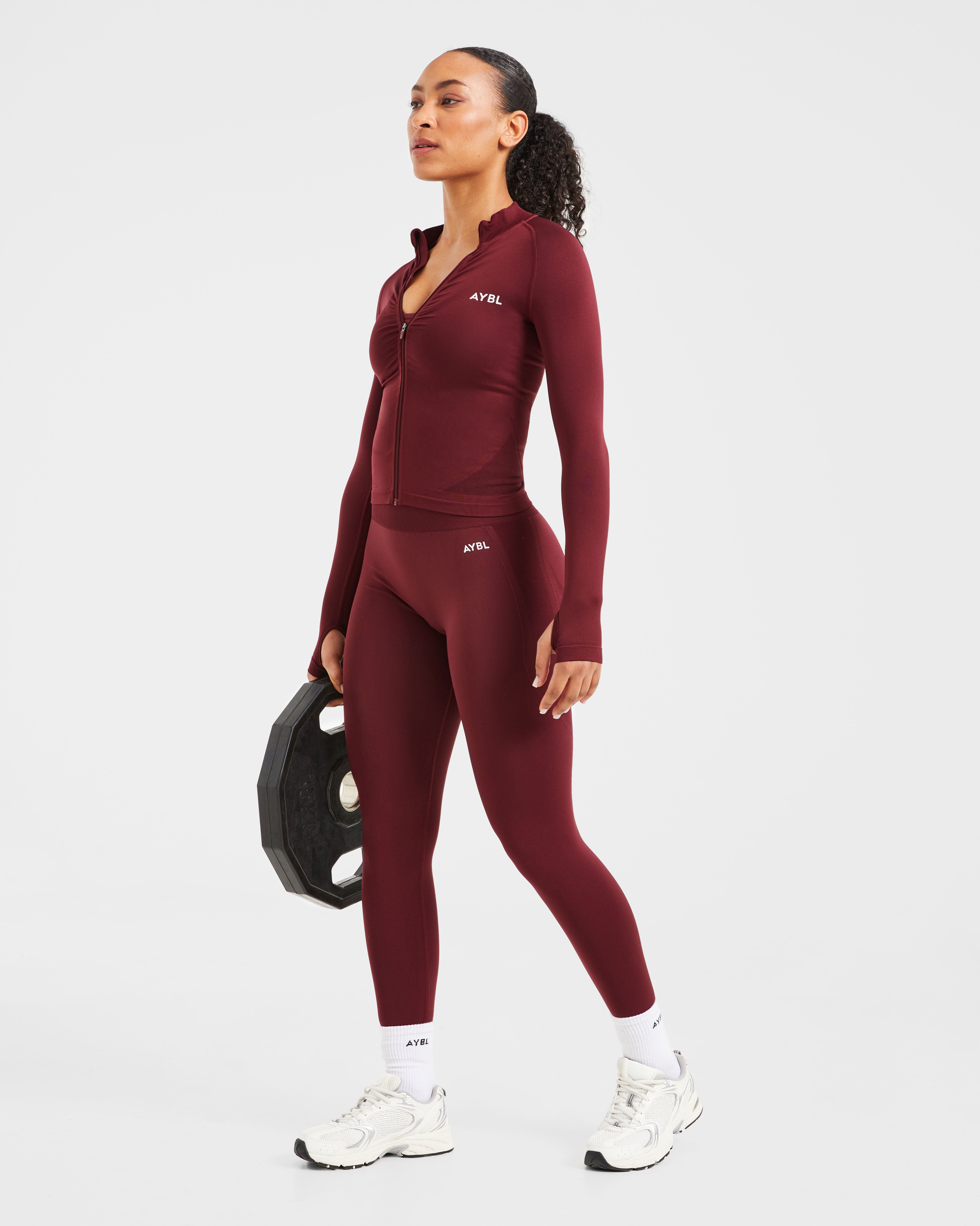 Empower Seamless Full Zip Jacket - Rood Wine
