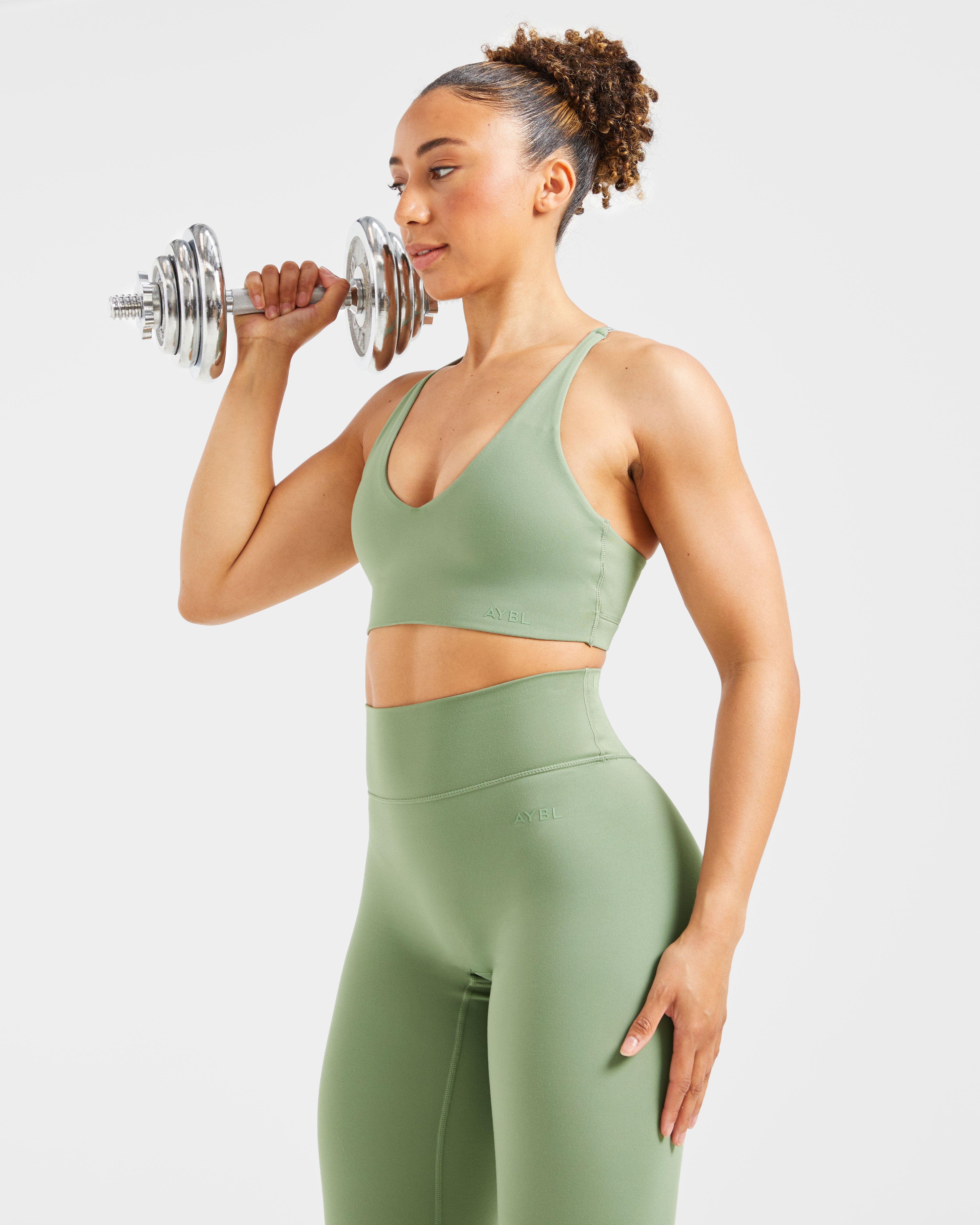 Staple Sports Bra - Olive Groen