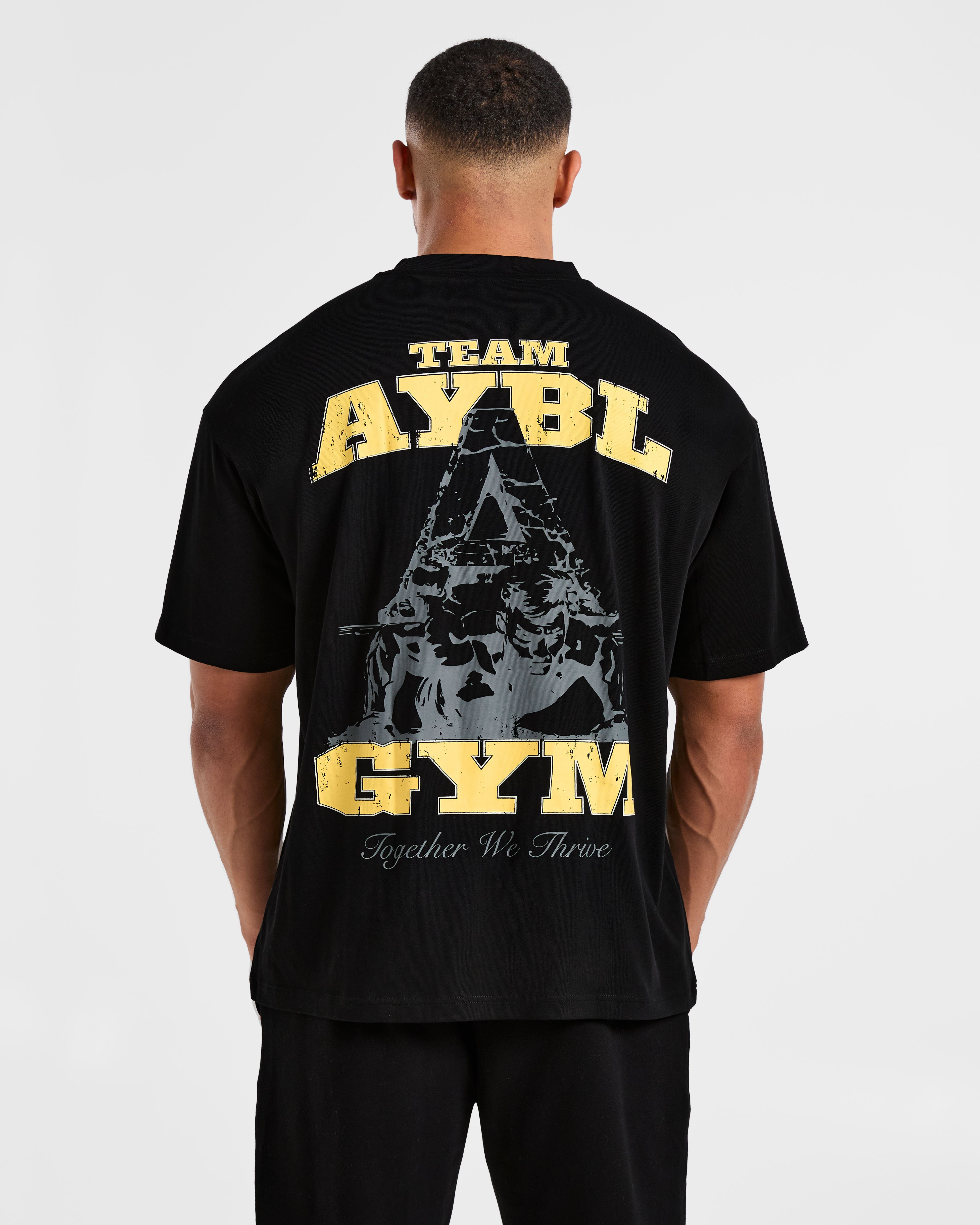 Team AYBL Oversized T Shirt - Zwart/Geel