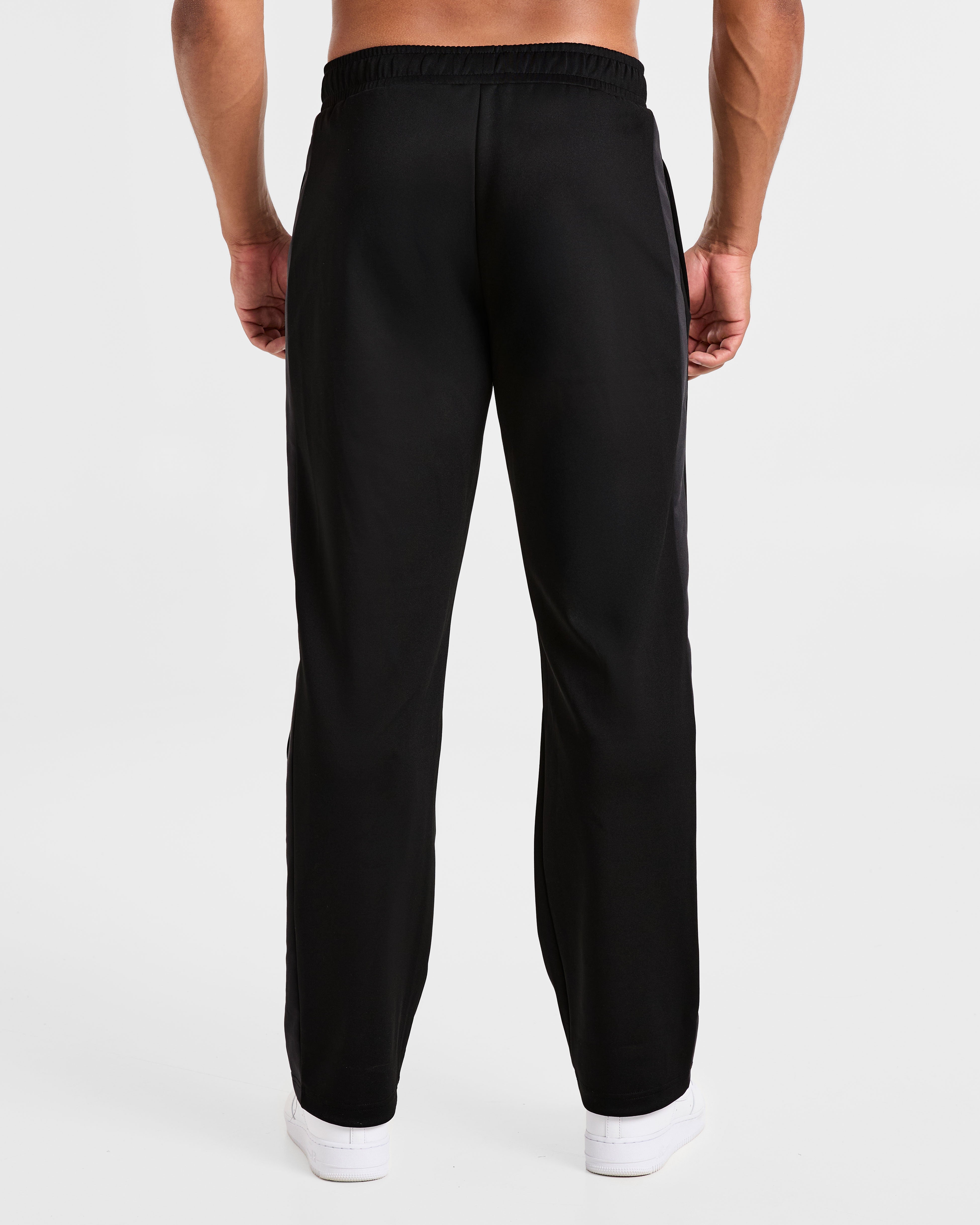Classic Track Straight Leg Joggers - Zwart/Charcoal