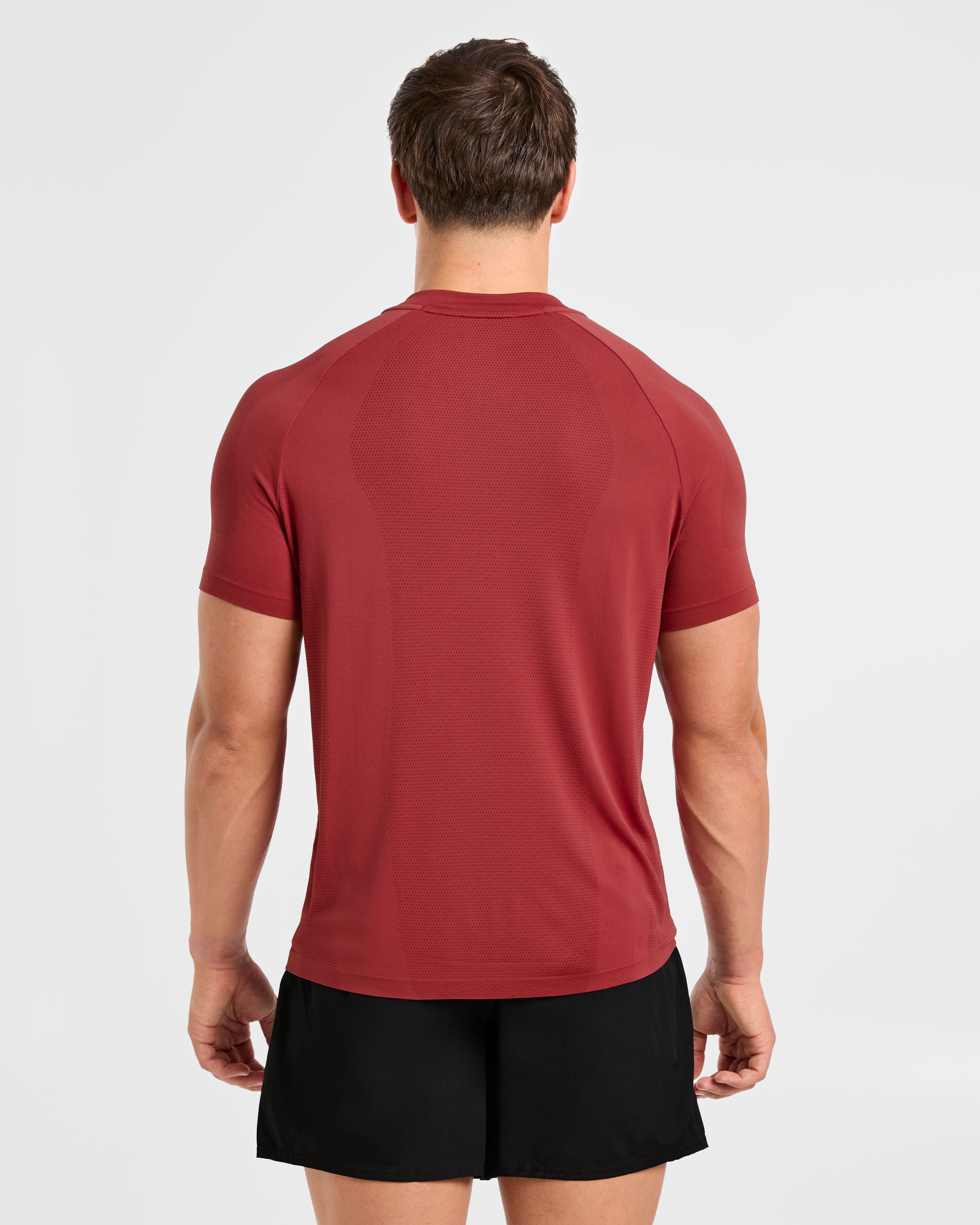 Attain Seamless T Shirt - Maroon Rood