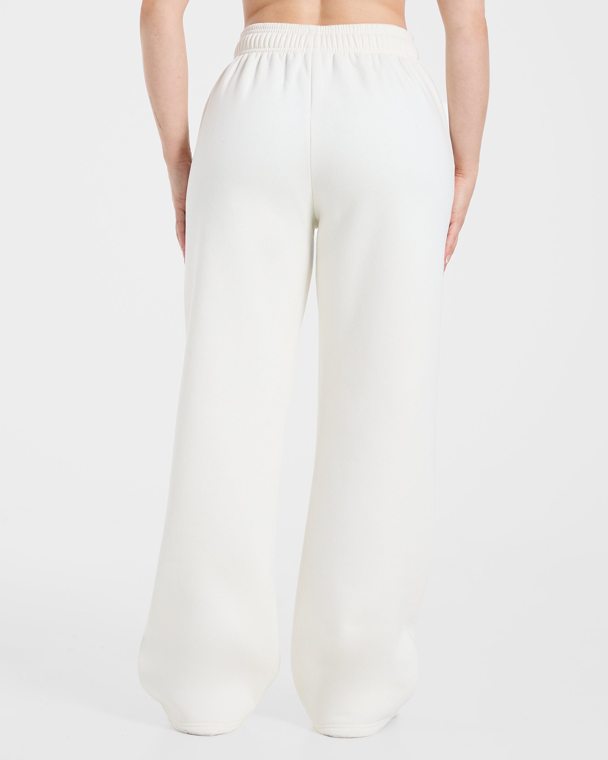 Sports Society Oversized Straight Leg Joggers - Off Wit