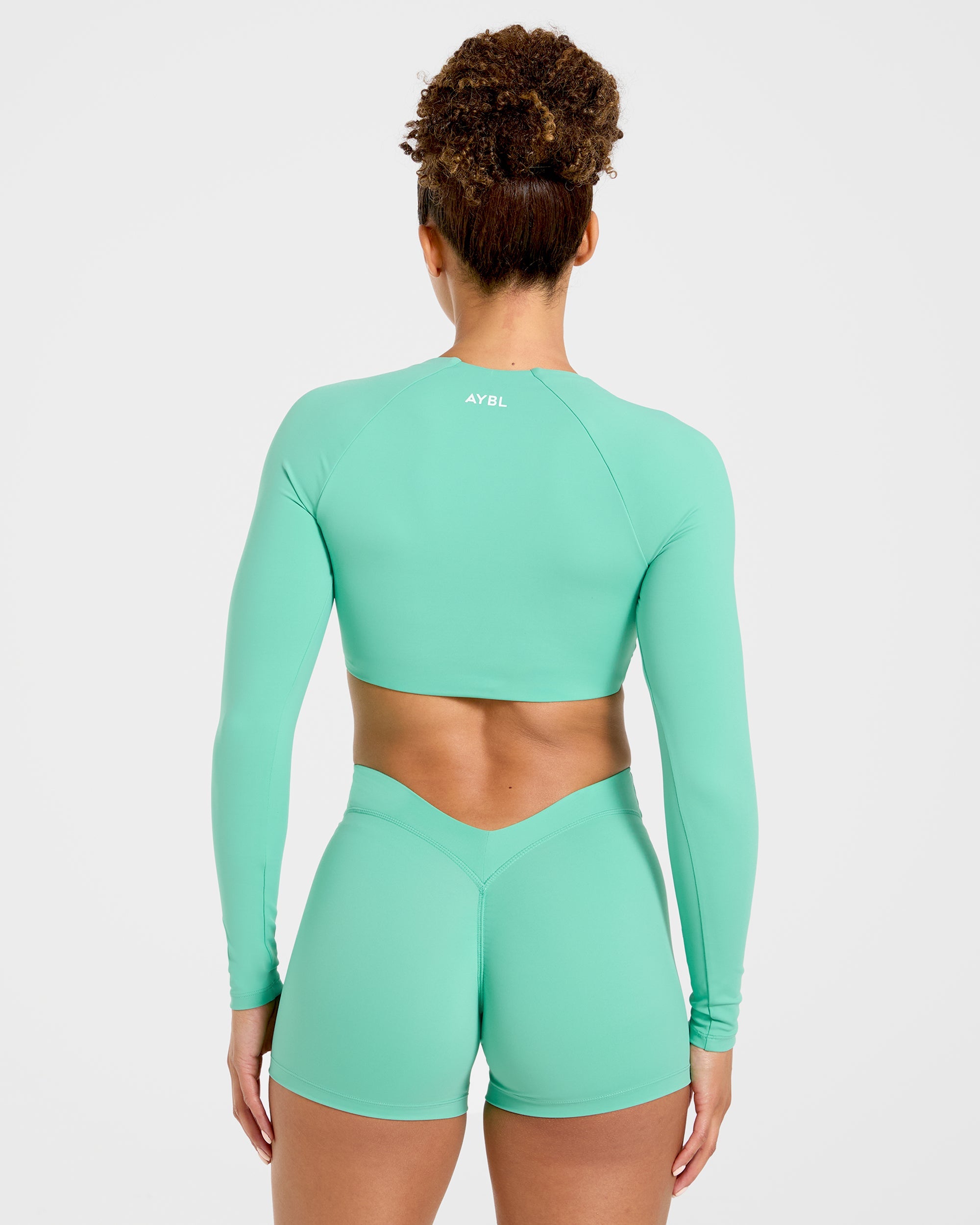Physique Long Sleeve Crop Top - Summer Groen