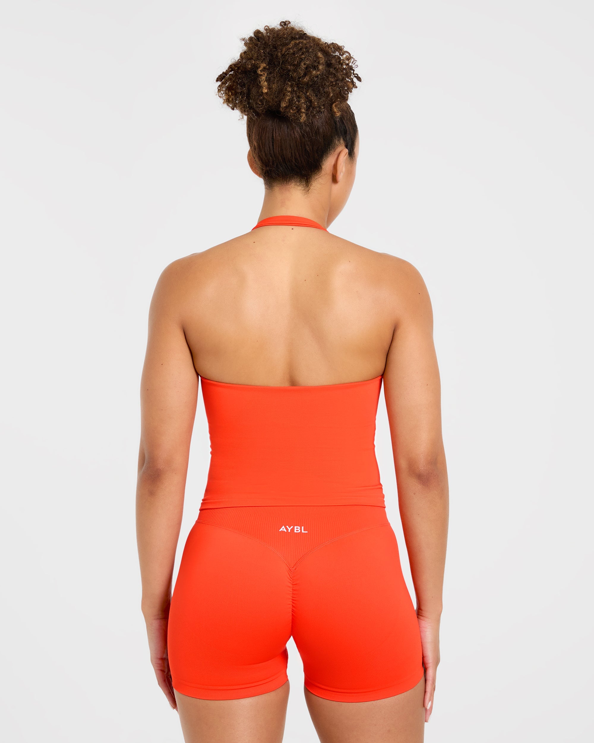 Enhance Seamless Halterneck Top - Summer Oranje
