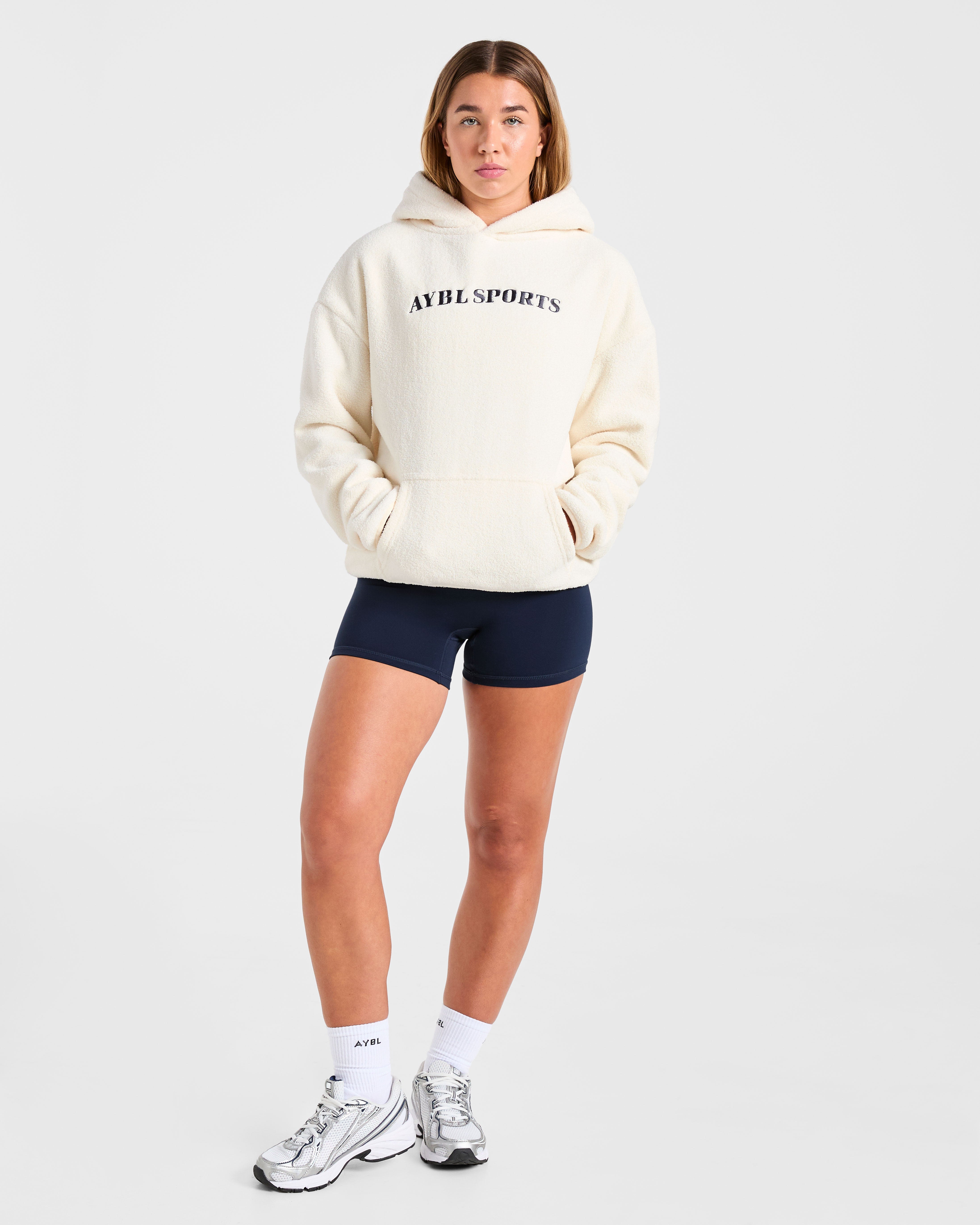 AYBL Sports Oversized Fleece Hoodie - Cream