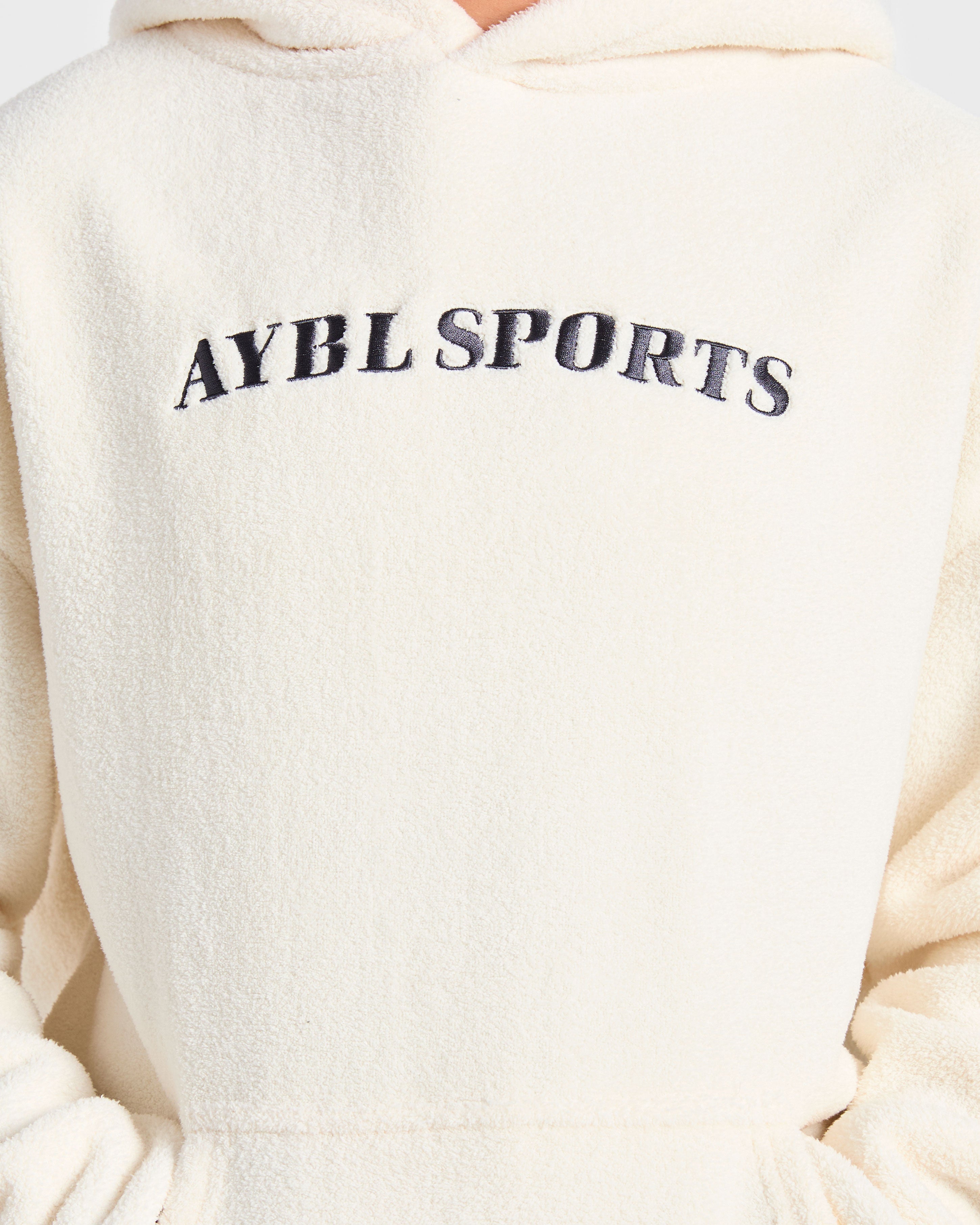 AYBL Sports Oversized Fleece Hoodie - Cream