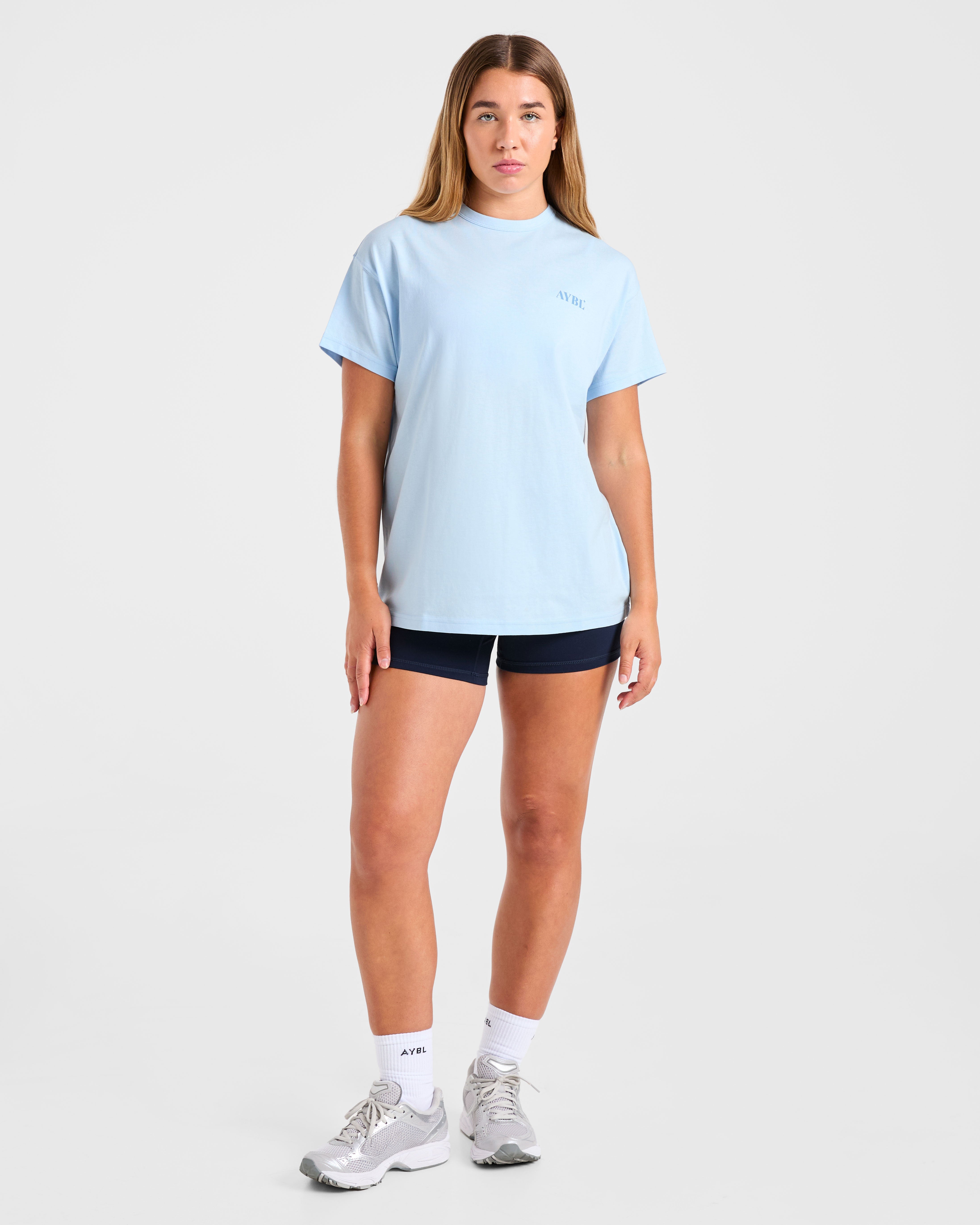Dedicate To The Journey Oversized T Shirt - Blauw
