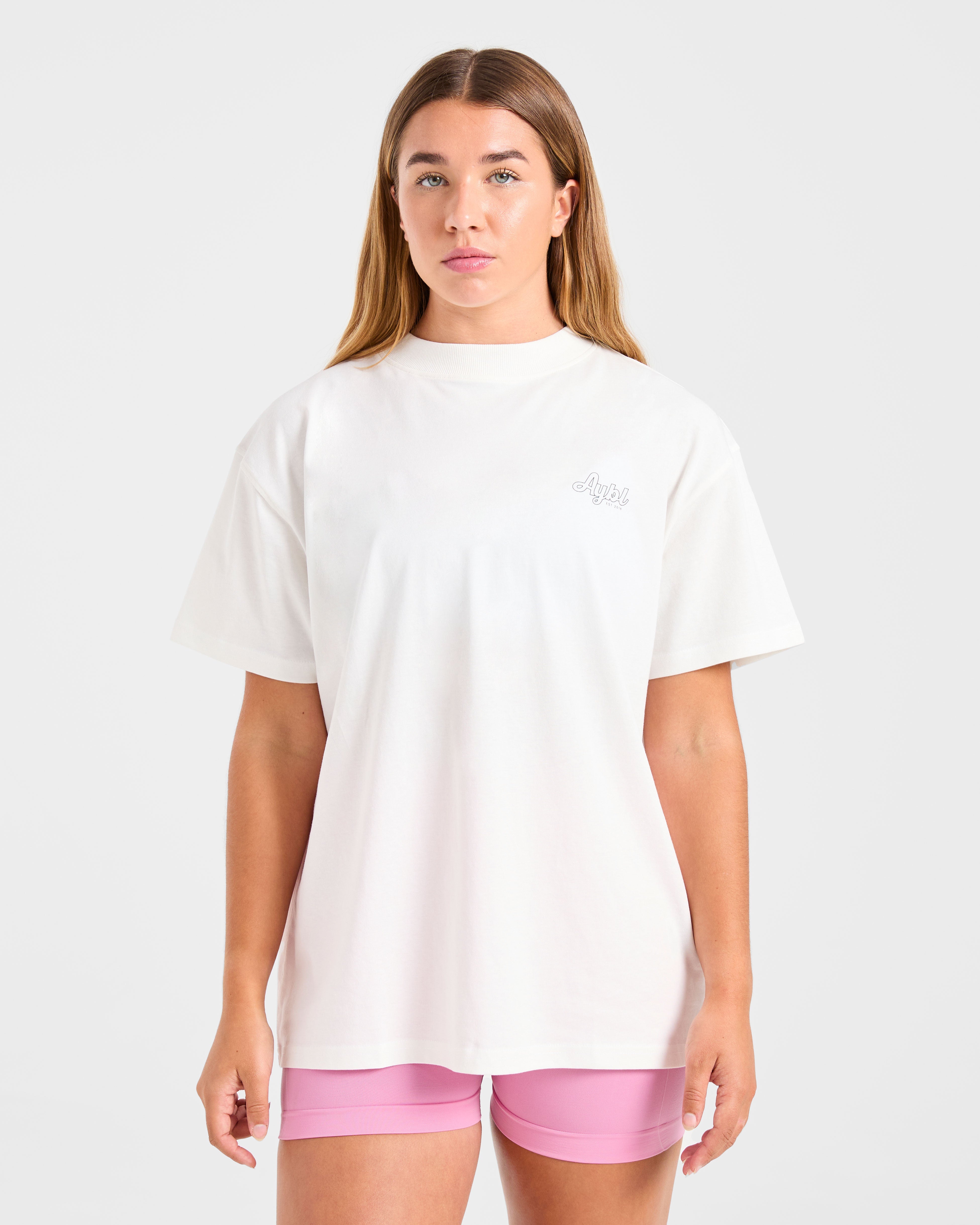 Sports Wellness Oversized T Shirt - Off Wit