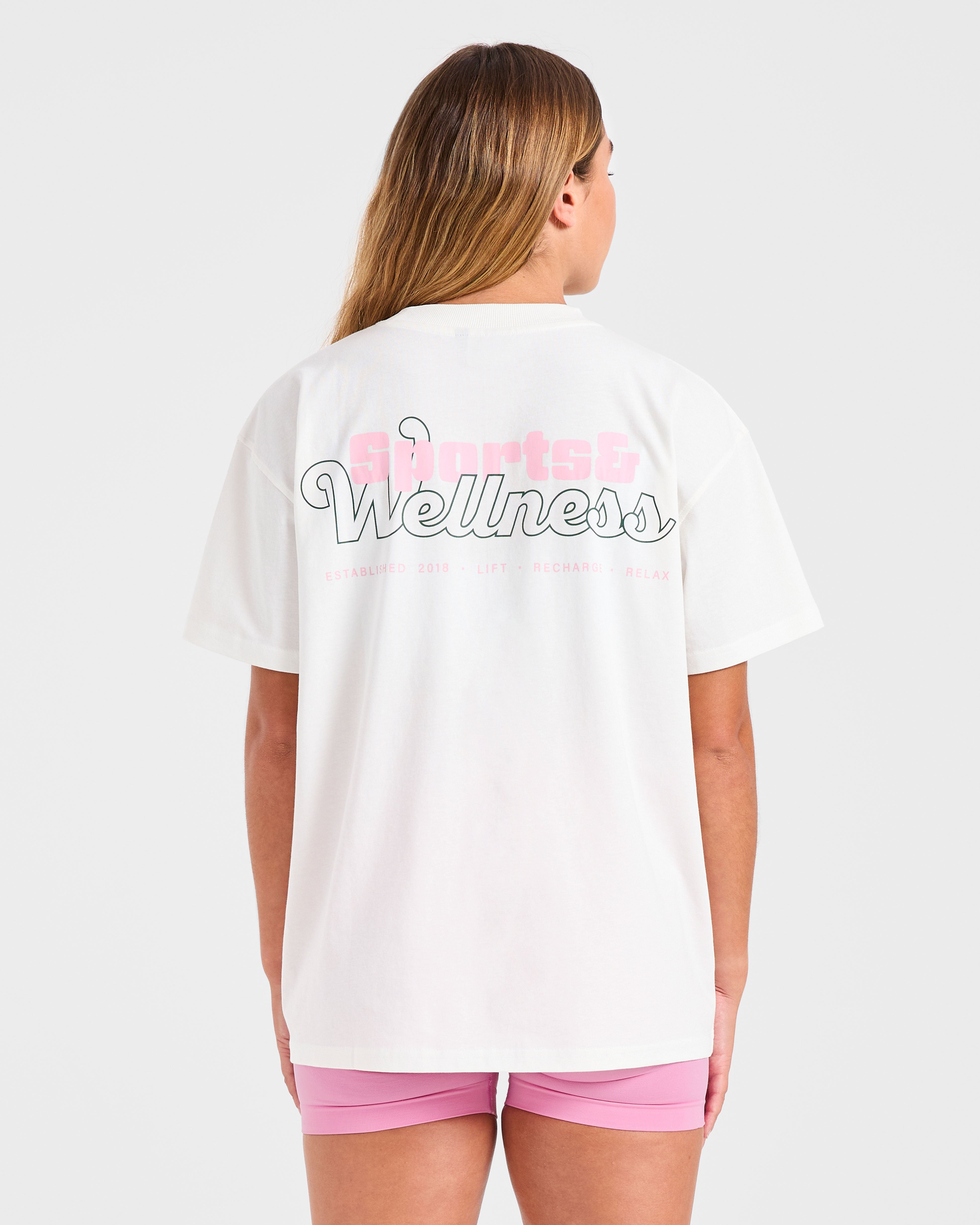 Sports Wellness Oversized T Shirt - Off Wit
