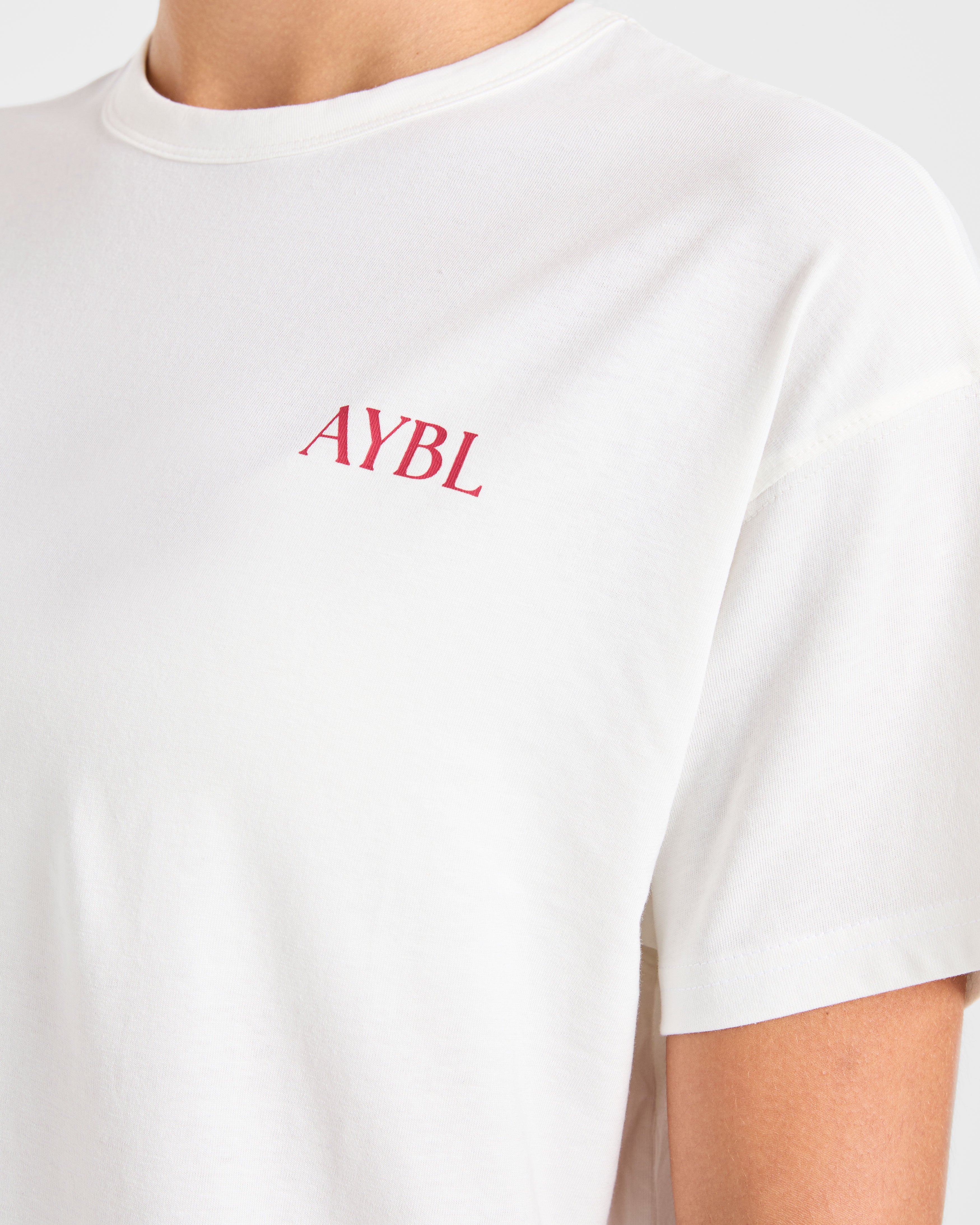 Athletics Club Oversized T Shirt - Off Wit