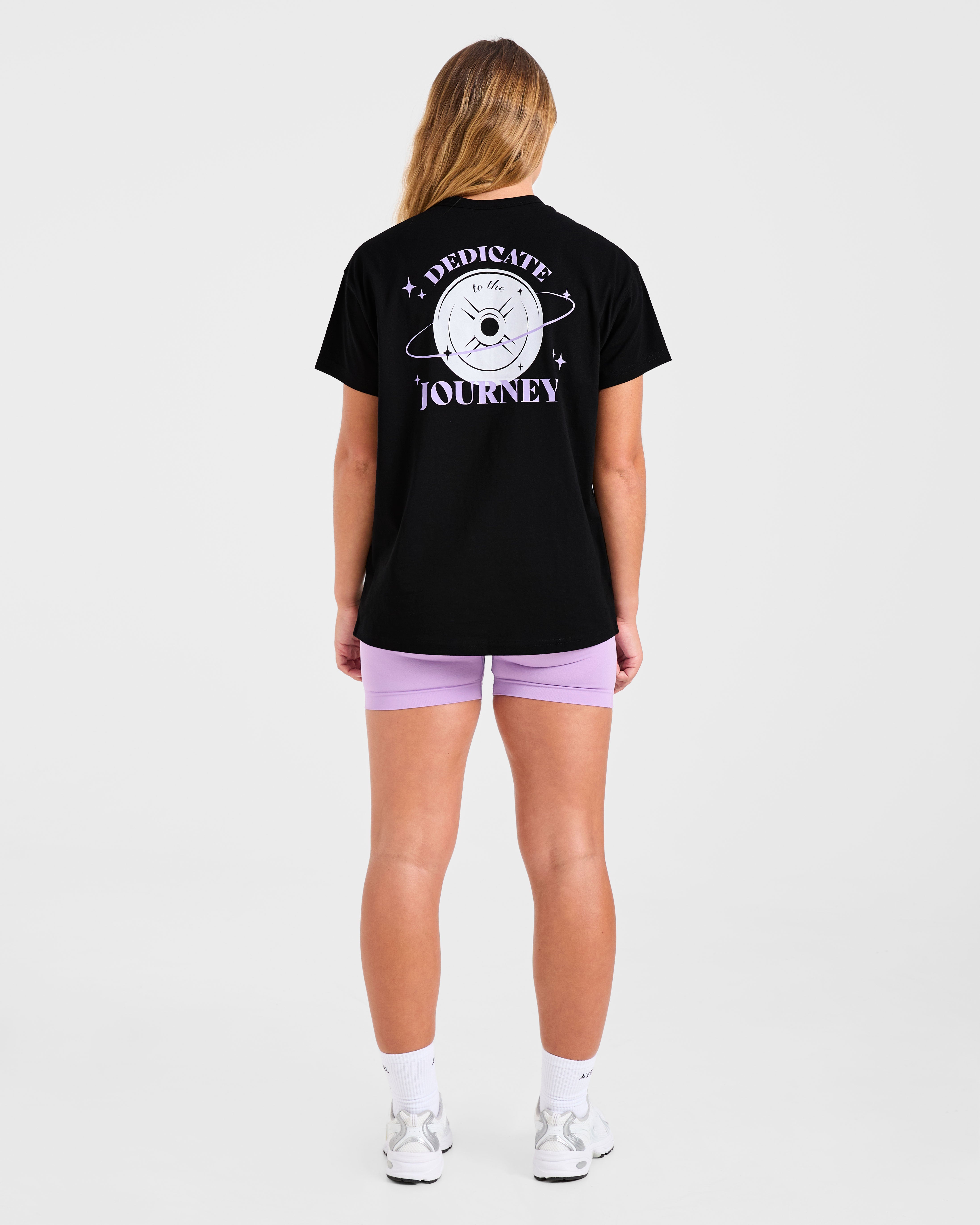 Dedicate To The Journey Oversized T Shirt - Zwart