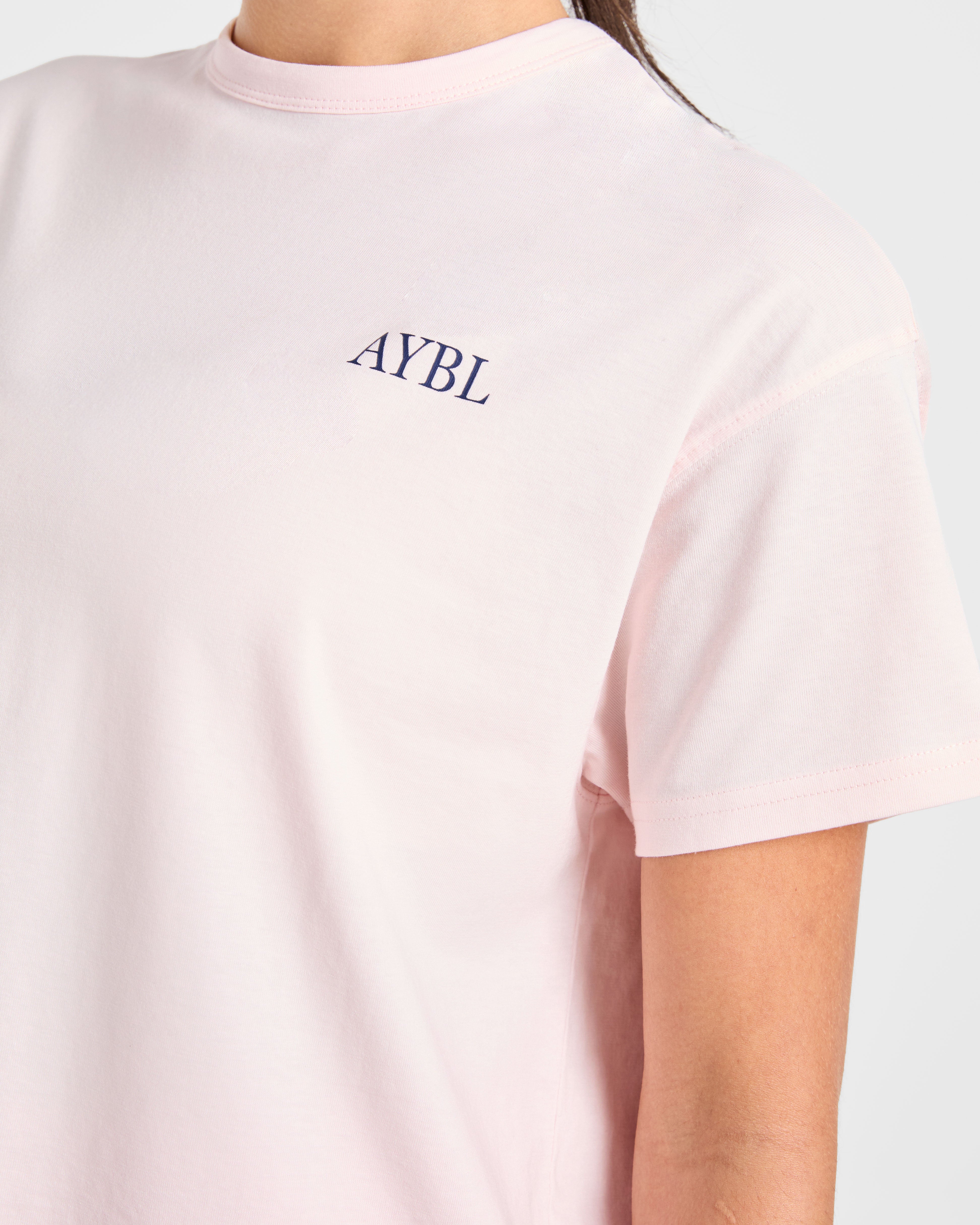 AYBL Sports Club Script Oversized T Shirt - Roze