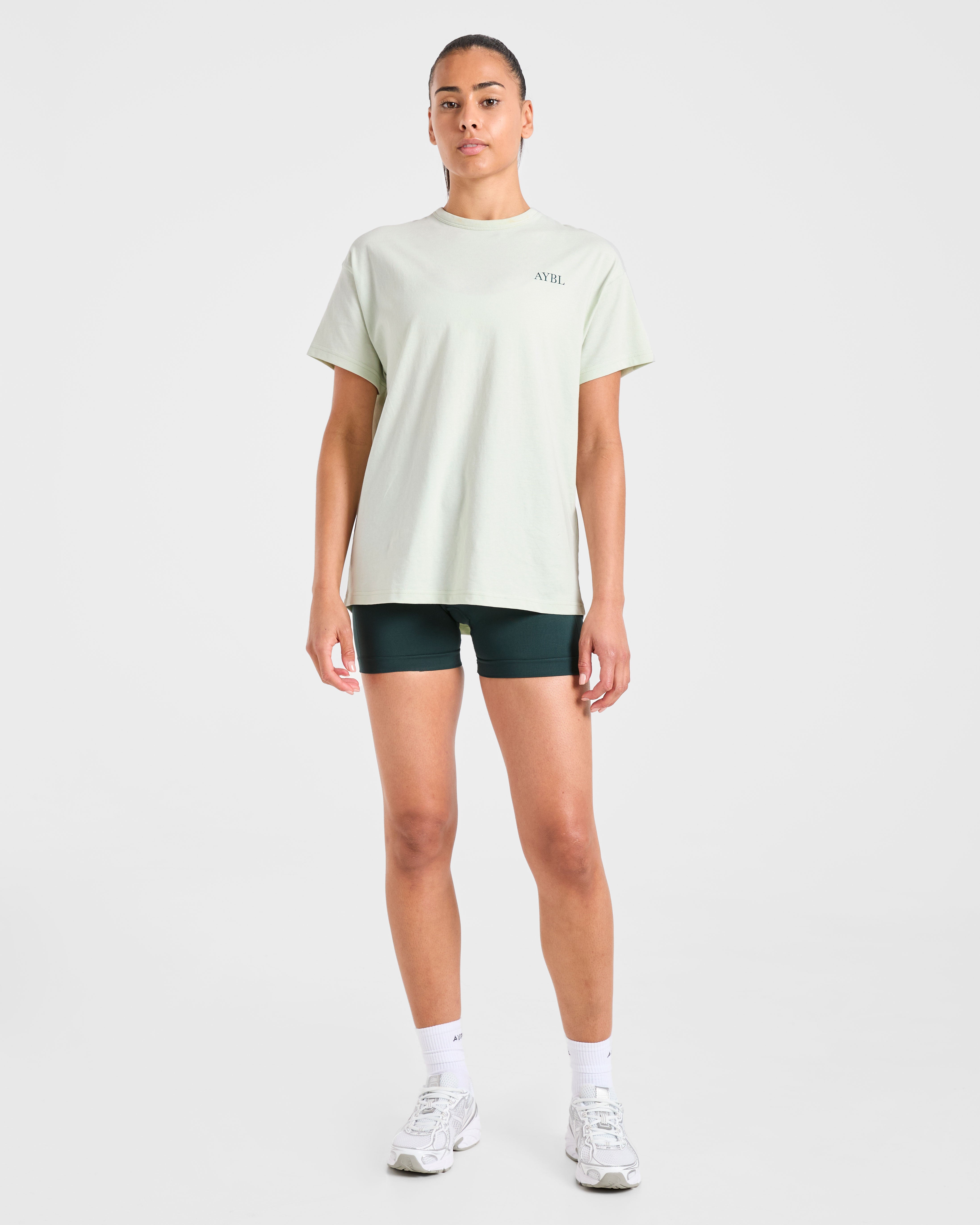 AYBL Sports Club Script Oversized T Shirt - Groen