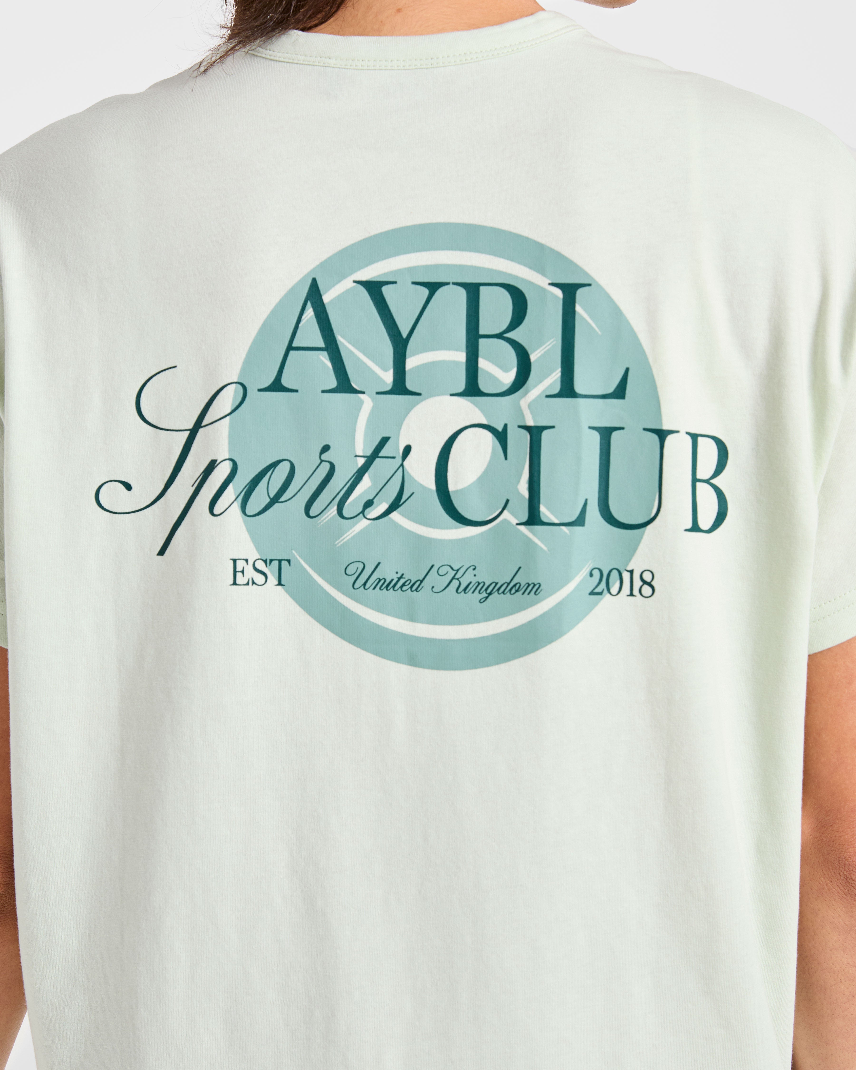 AYBL Sports Club Script Oversized T Shirt - Groen