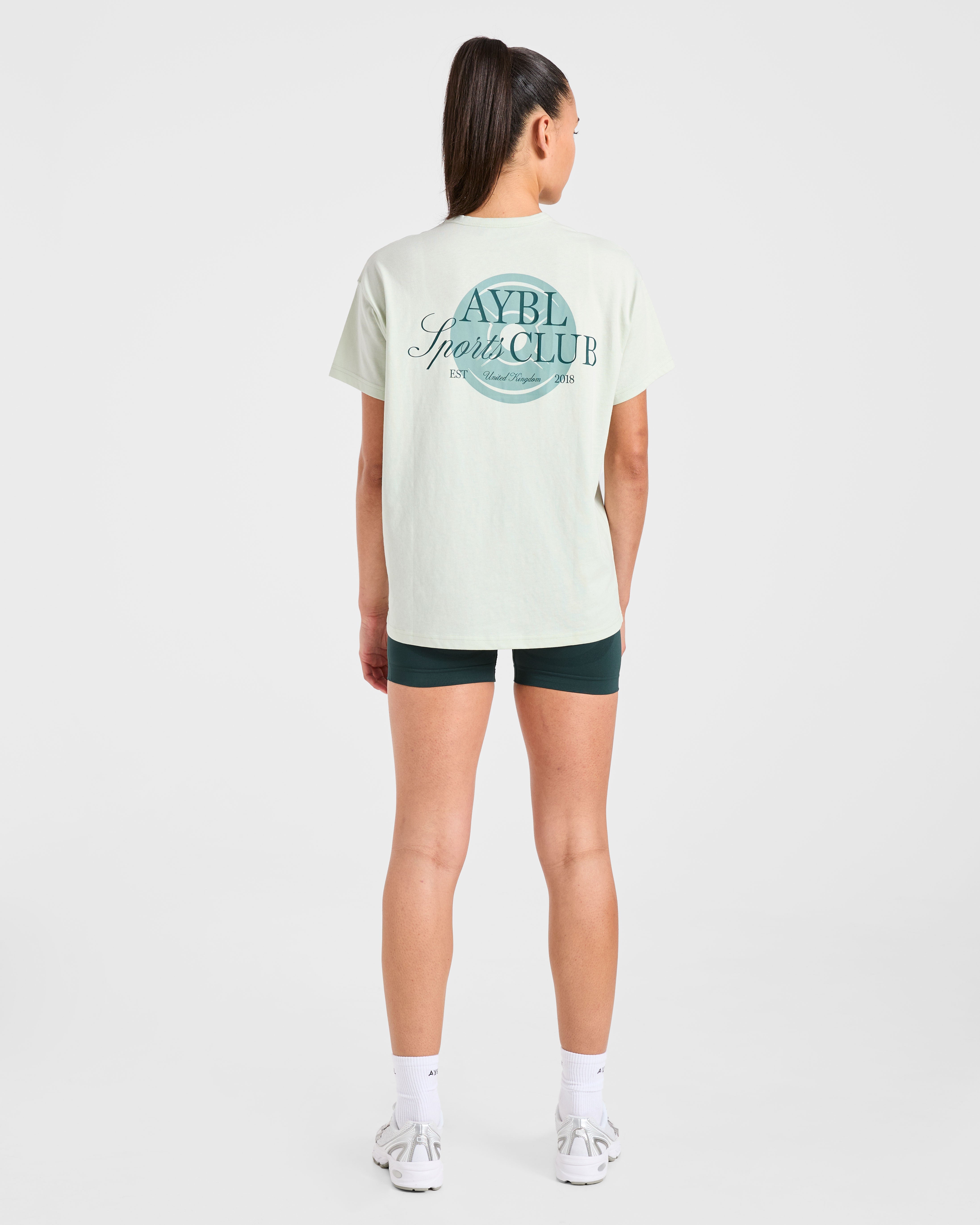 AYBL Sports Club Script Oversized T Shirt - Groen