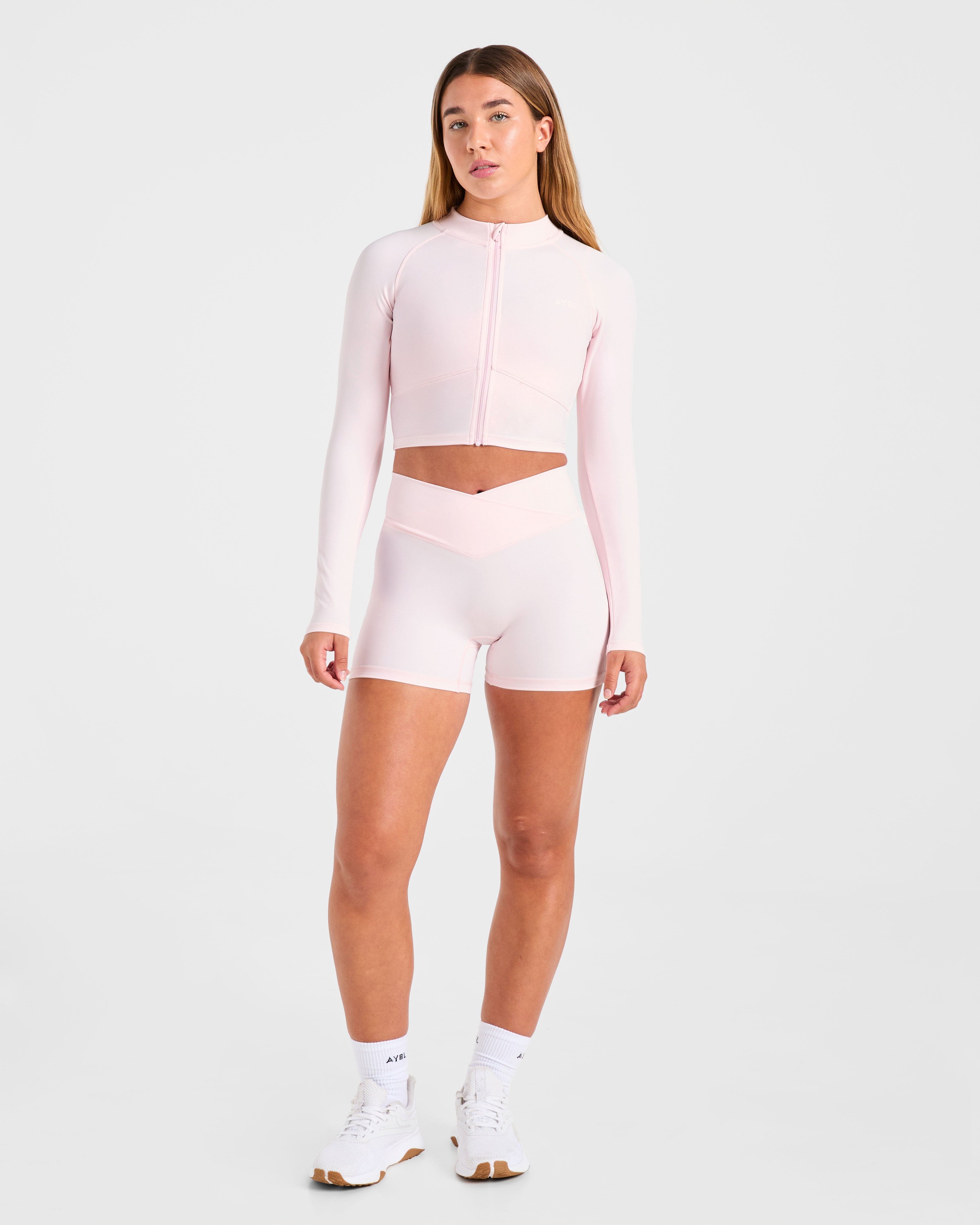 Sculpt Wrap Zip Up Jacket - Iced Roze