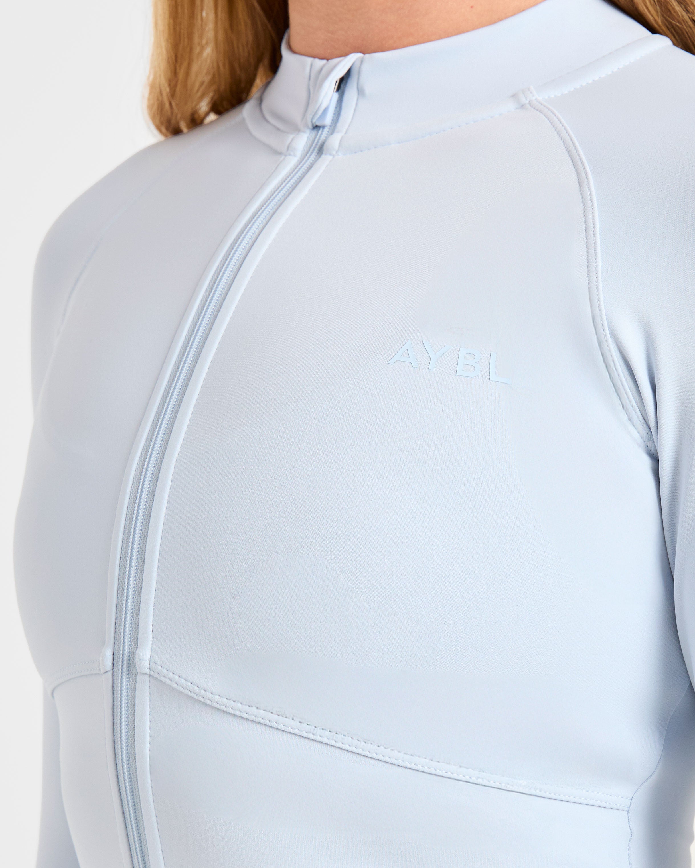Sculpt Wrap Zip Up Jacket - Iced Blauw