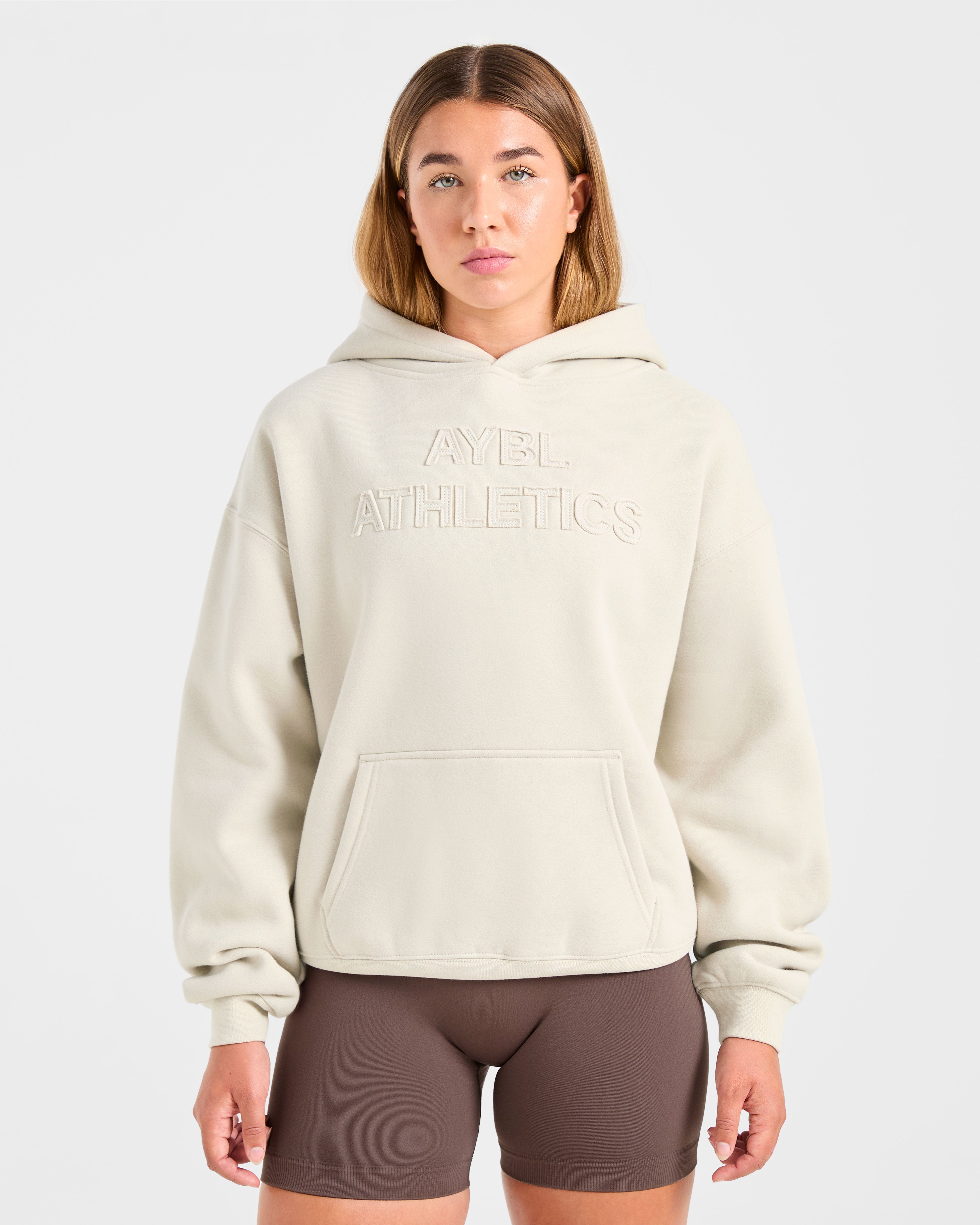Athletics Applique Oversized Hoodie - Zand