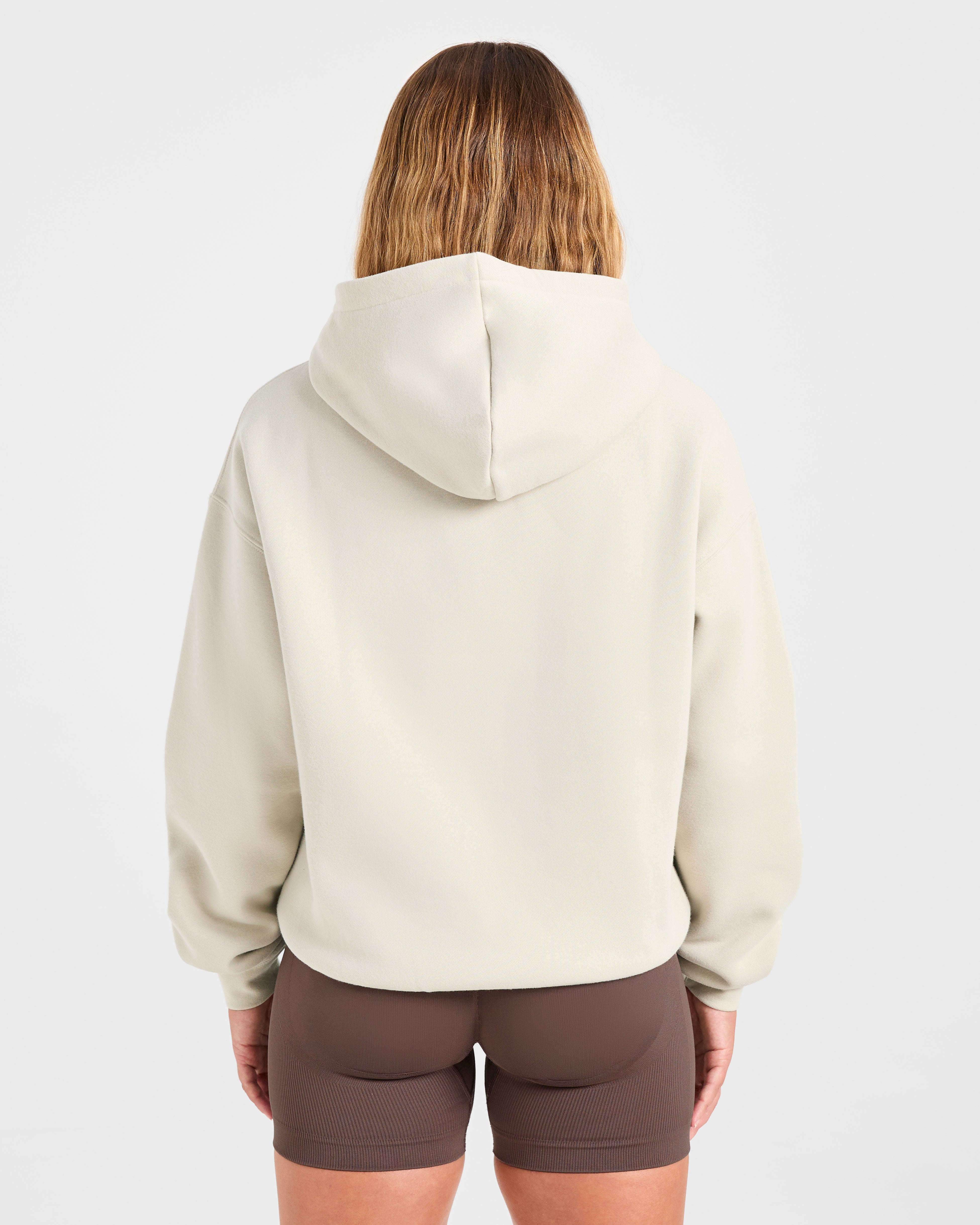 Athletics Applique Oversized Hoodie - Zand
