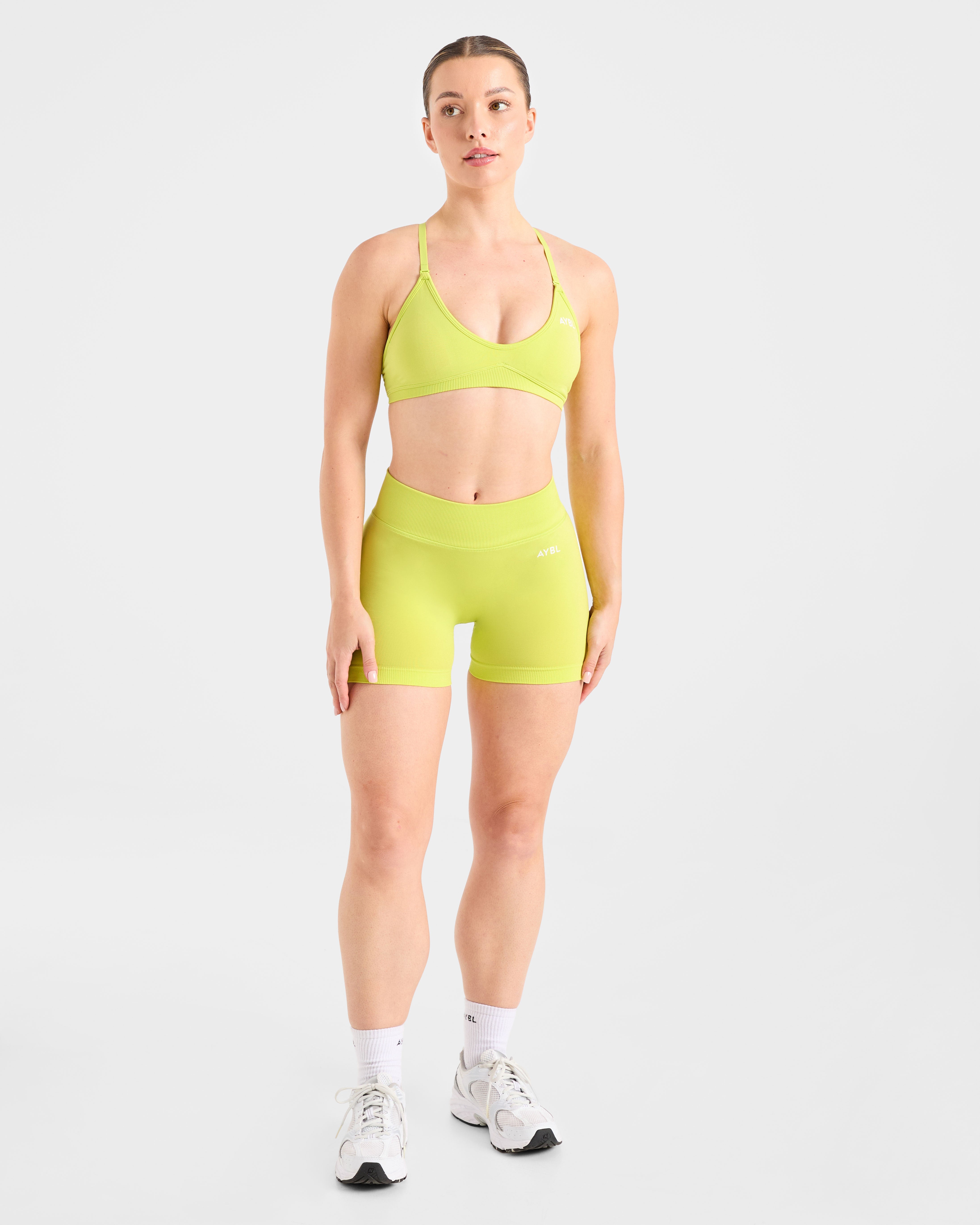 Adapt Seamless Strappy Sports Bra - Lime Groen