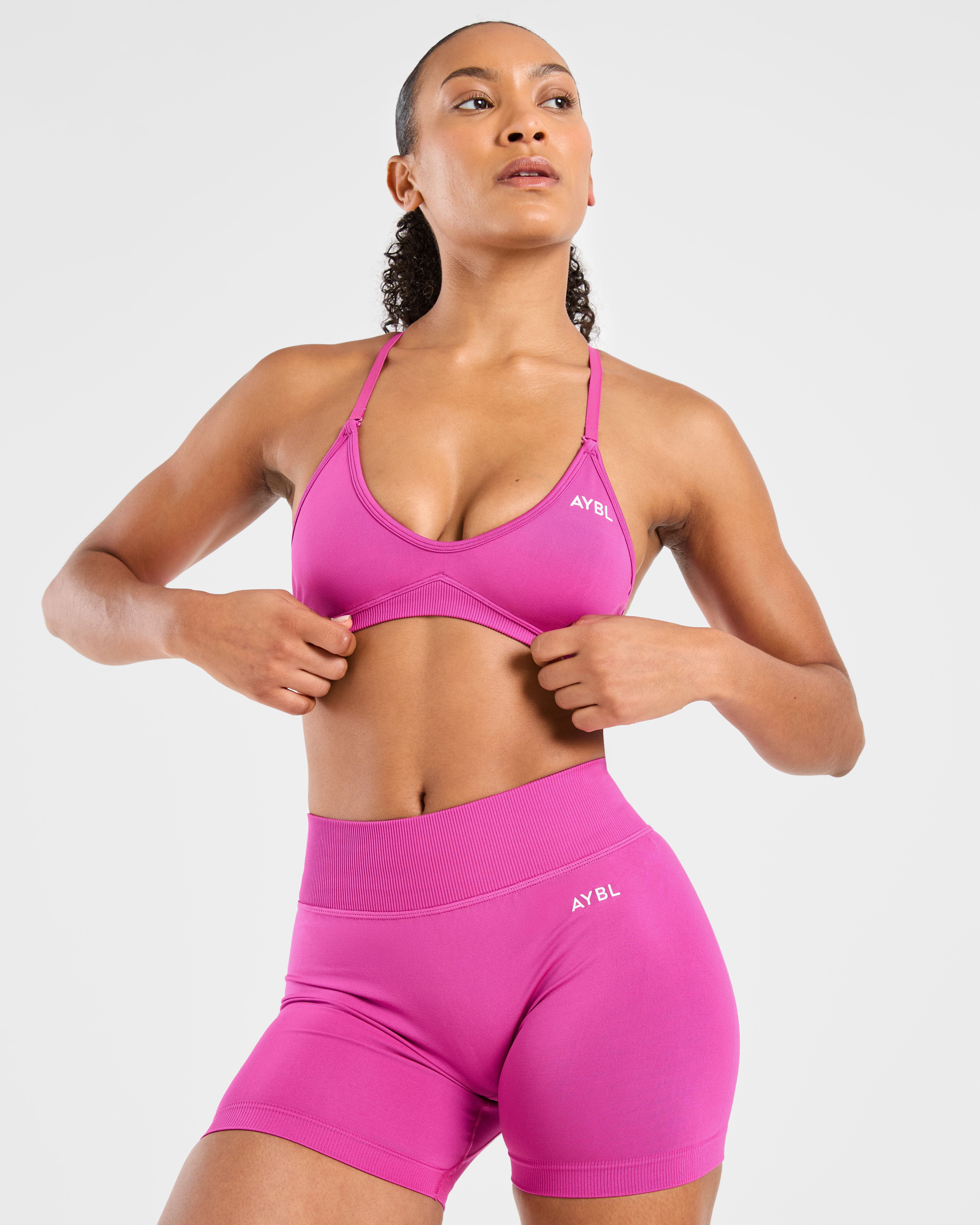 Adapt Seamless Strappy Sports Bra - Roze