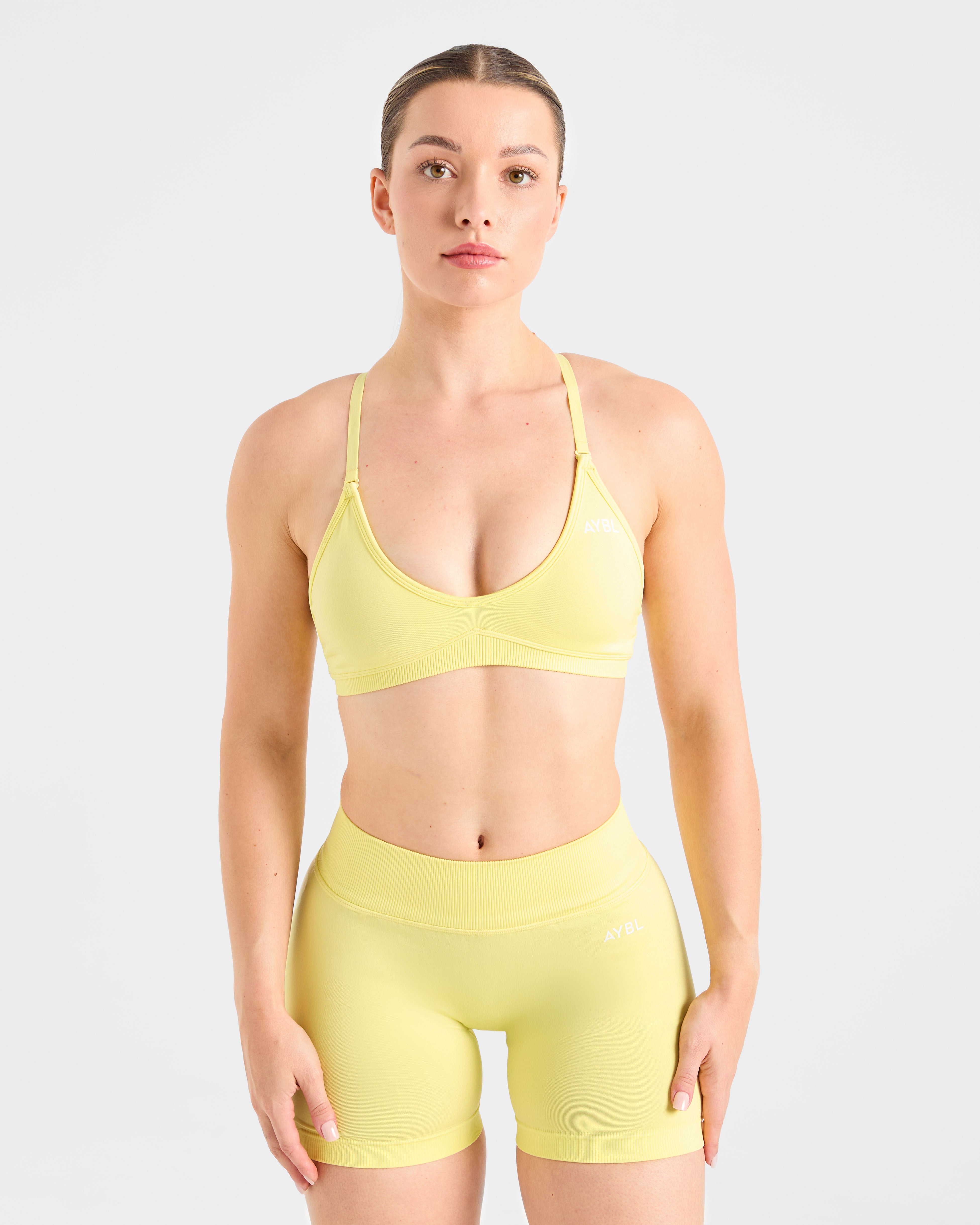 Adapt Seamless Strappy Sports Bra - Spring Geel