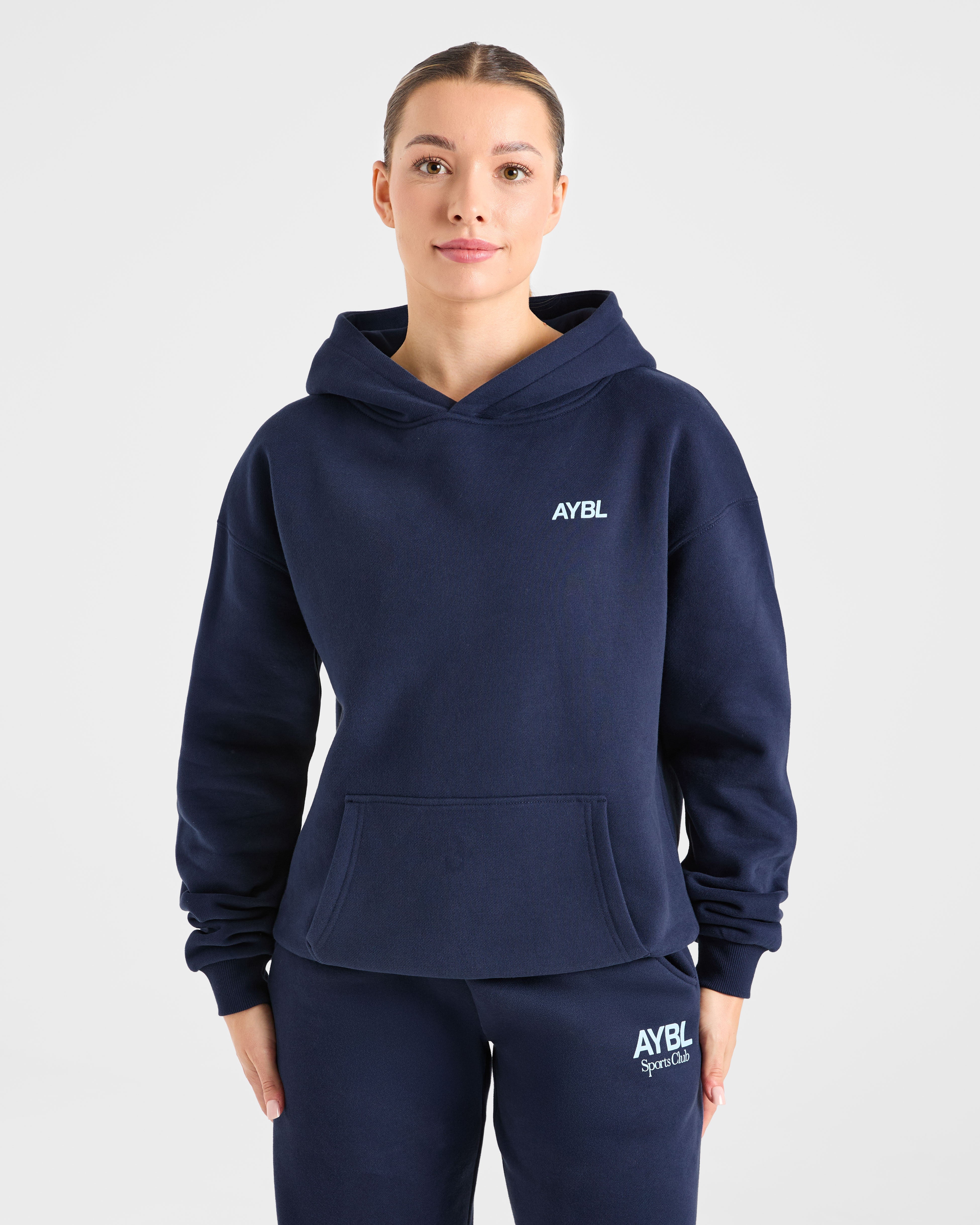 AYBL Sports Club Oversized Hoodie - Navy/Blauw