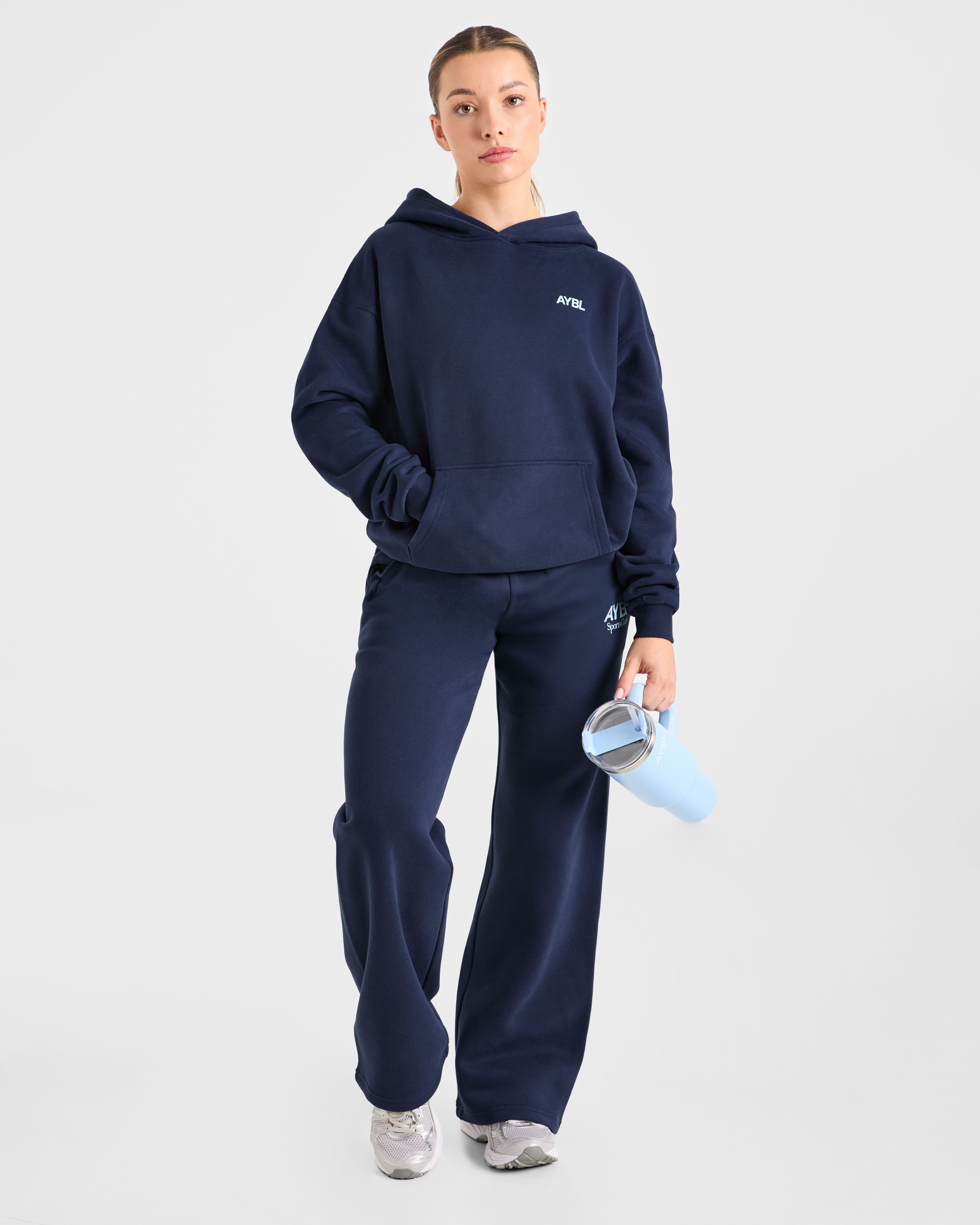 AYBL Sports Club Oversized Hoodie - Navy/Blauw