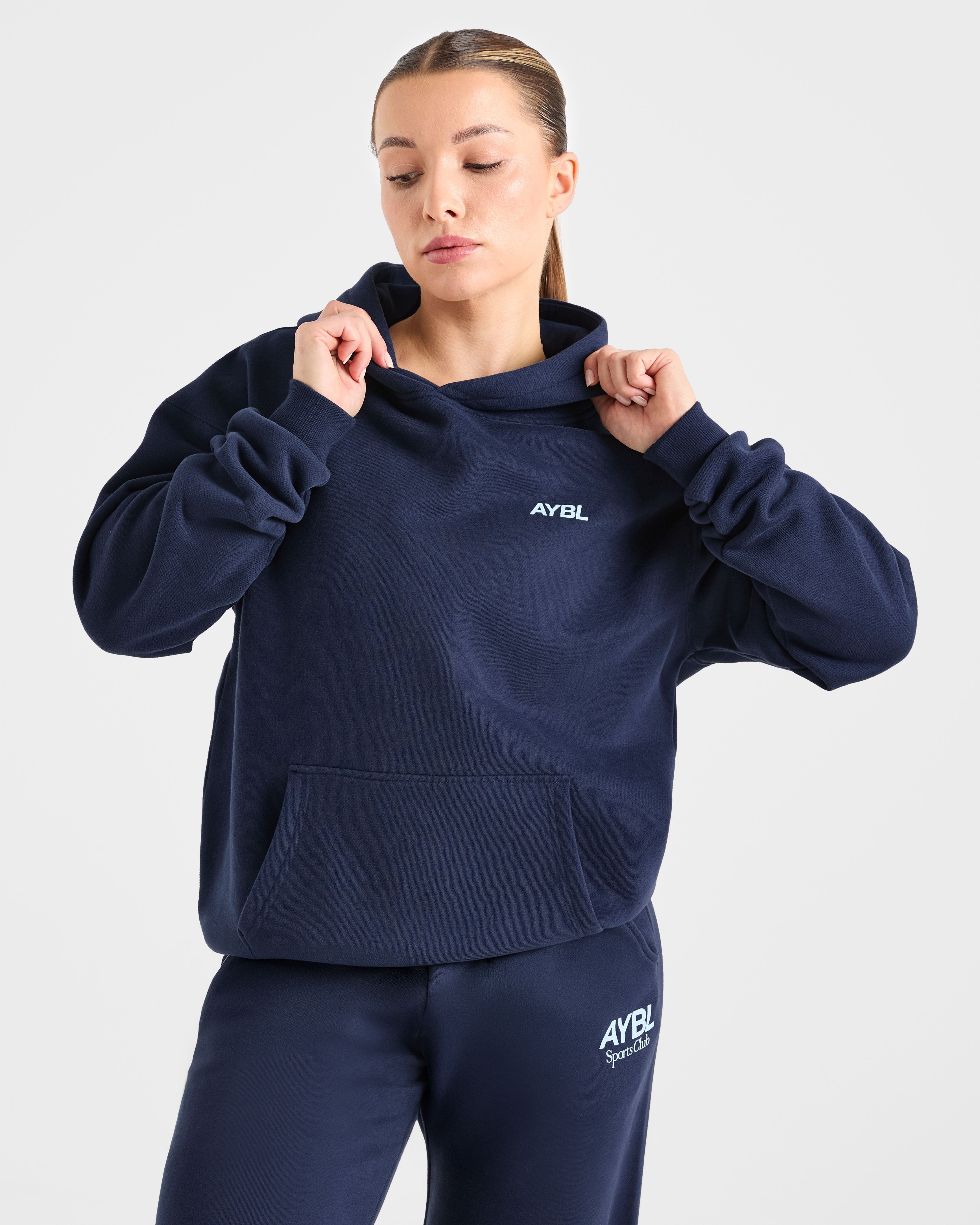 AYBL Sports Club Oversized Hoodie - Navy/Blauw