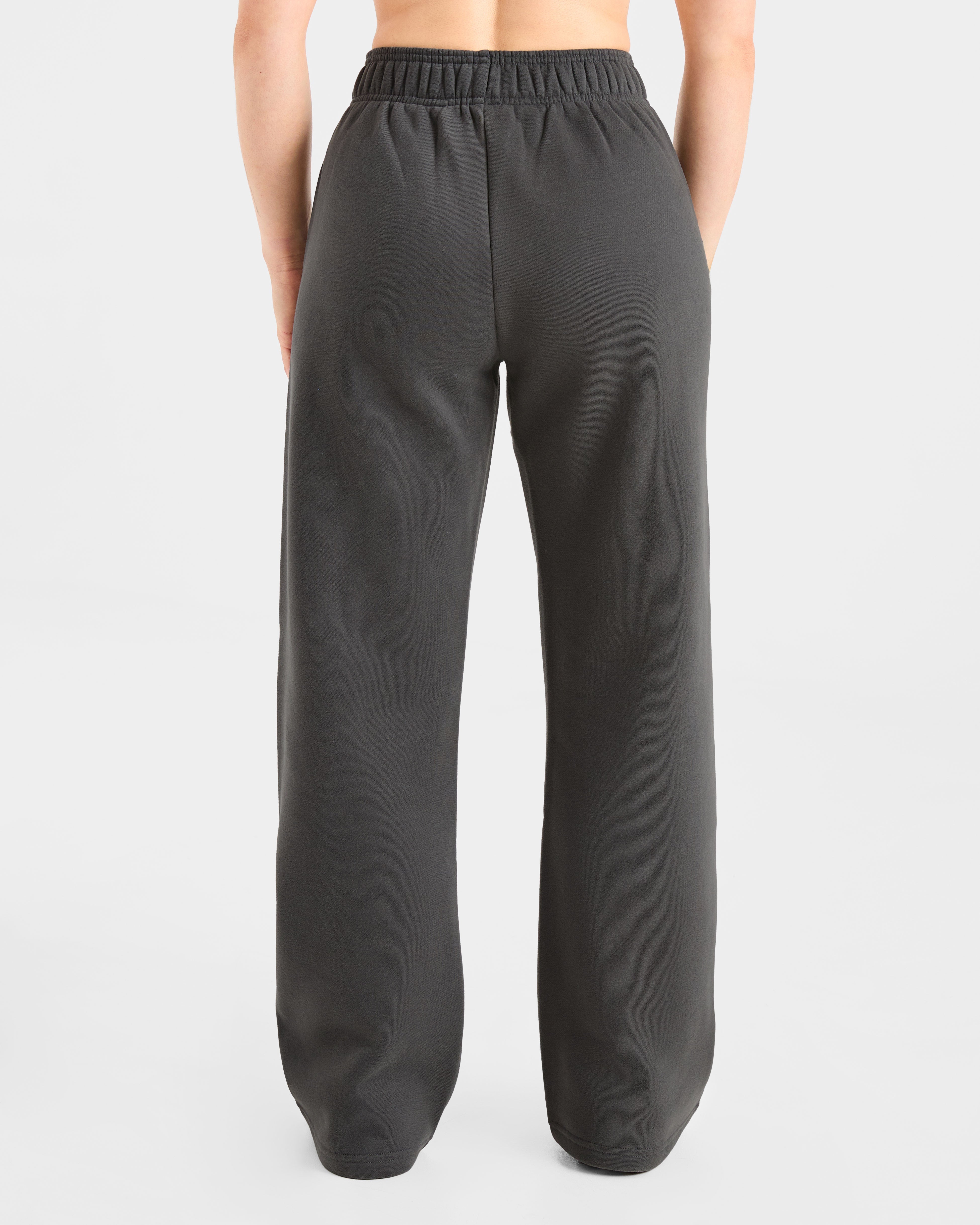 AYBL Sports Club Oversized Straight Leg Joggers - Charcoal/Geel