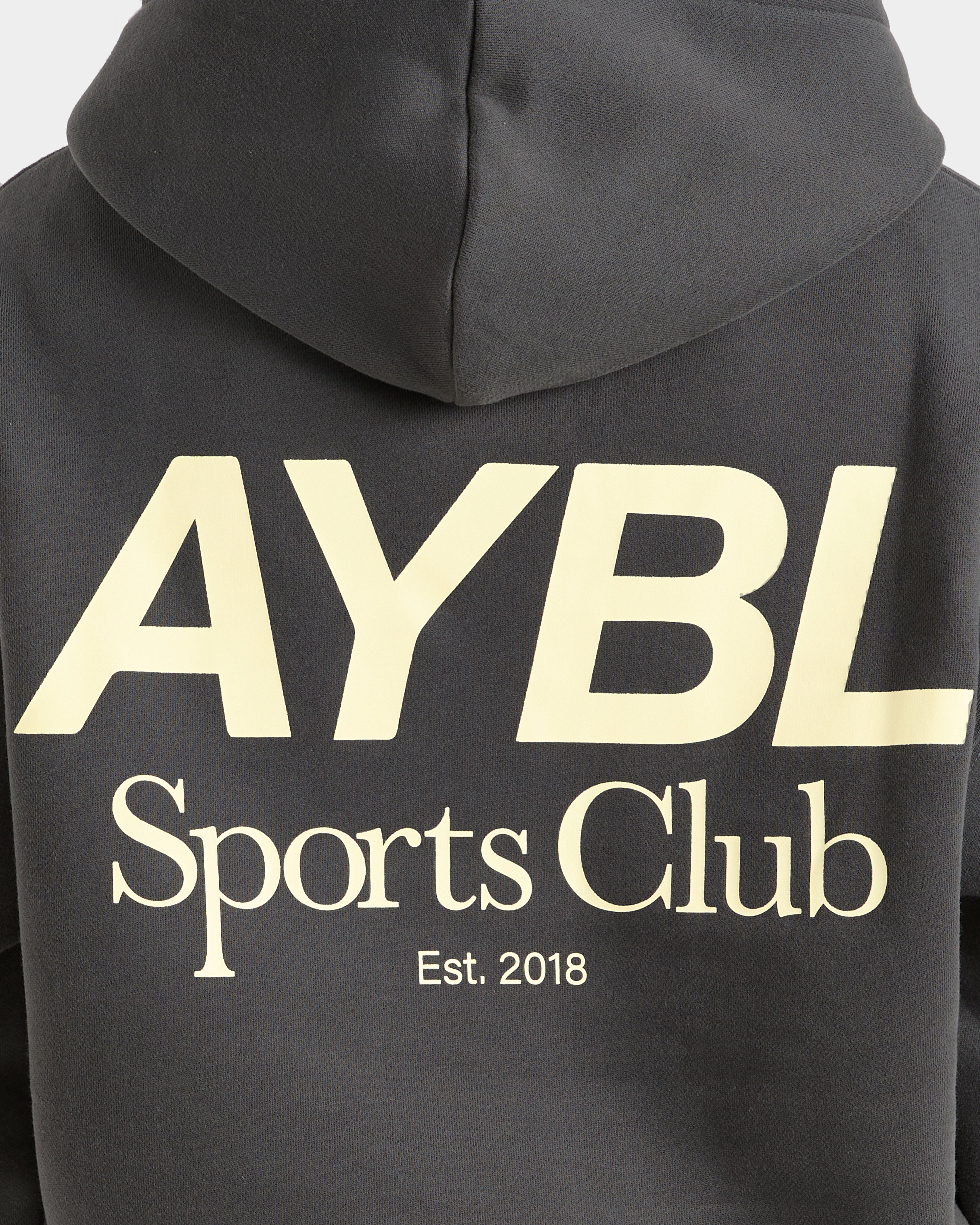 AYBL Sports Club Oversized Hoodie - Charcoal/Geel