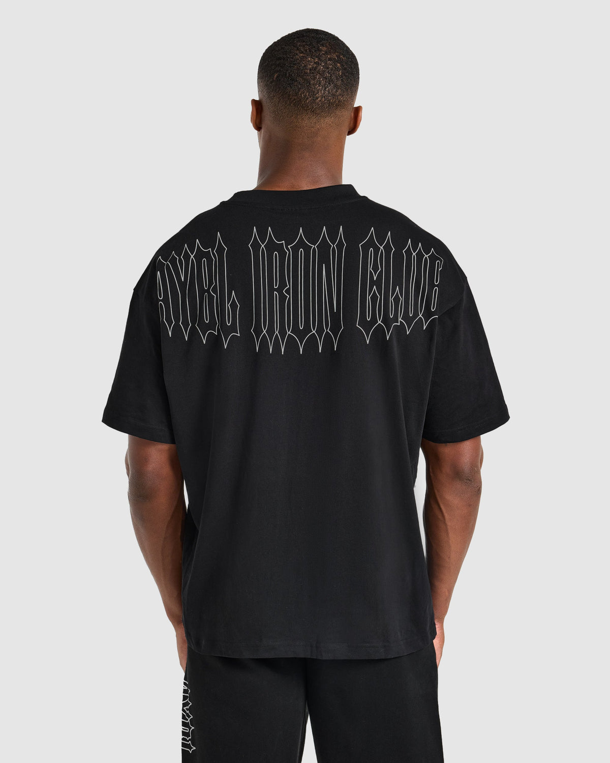 AYBL Iron Club Graphic Oversized T Shirt - Zwart