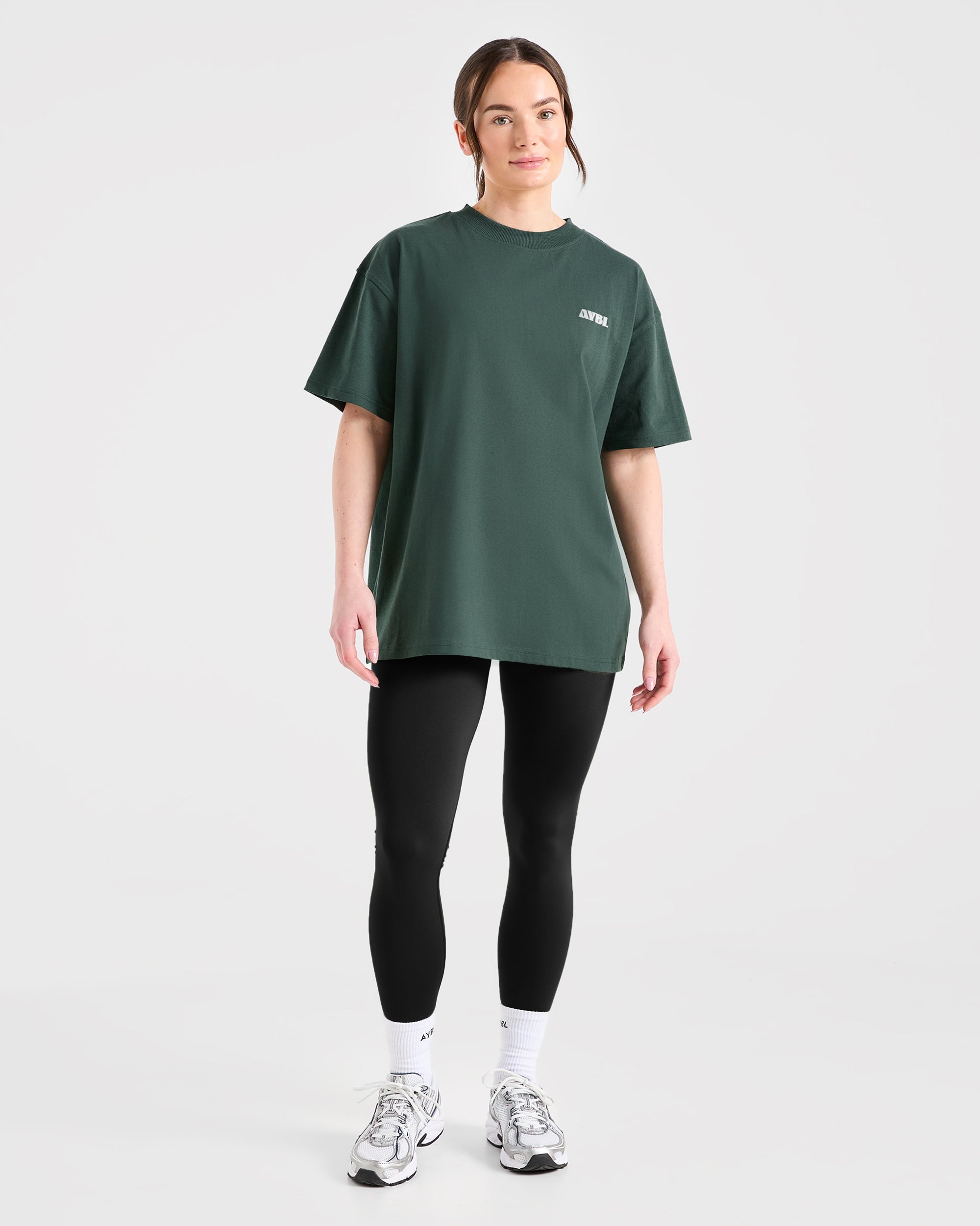 AYBL Sports Studio Oversized T Shirt - Forest Groen