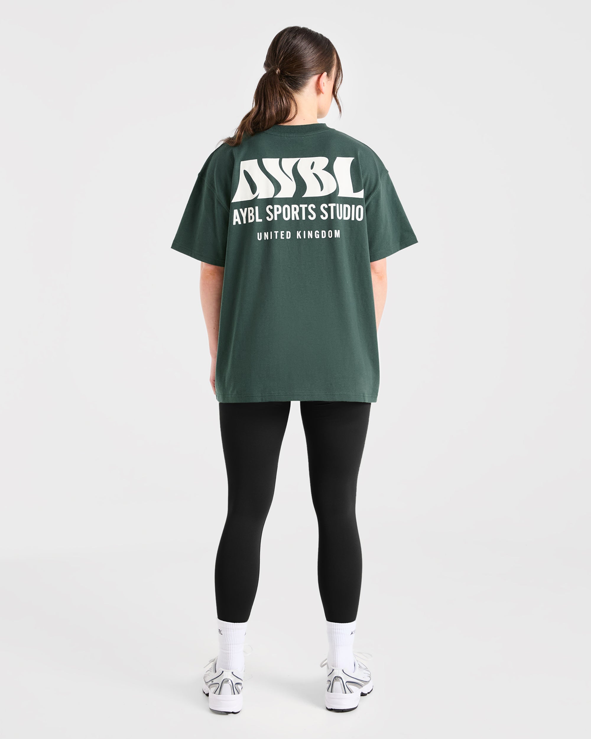 AYBL Sports Studio Oversized T Shirt - Forest Groen