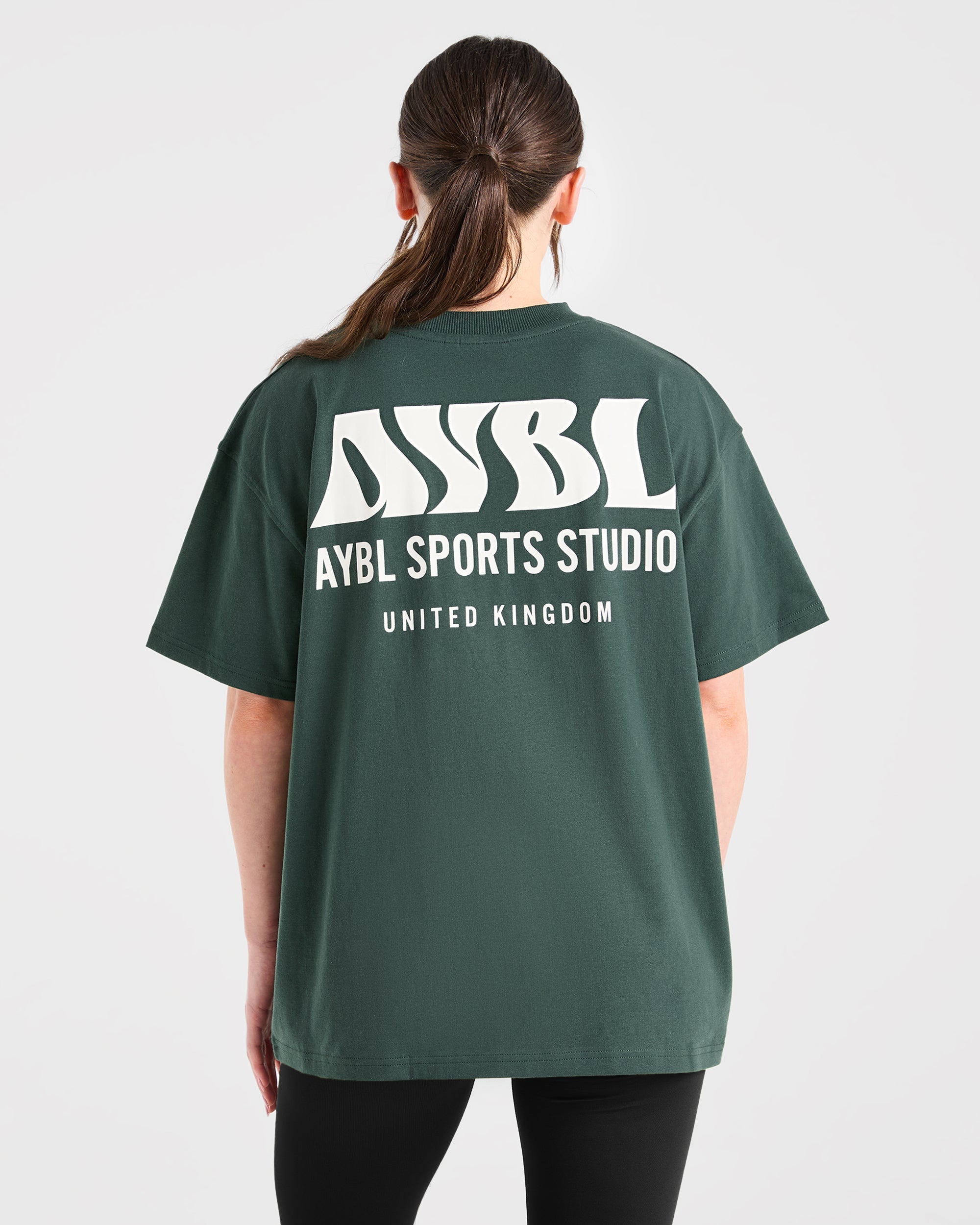 AYBL Sports Studio Oversized T Shirt - Forest Groen
