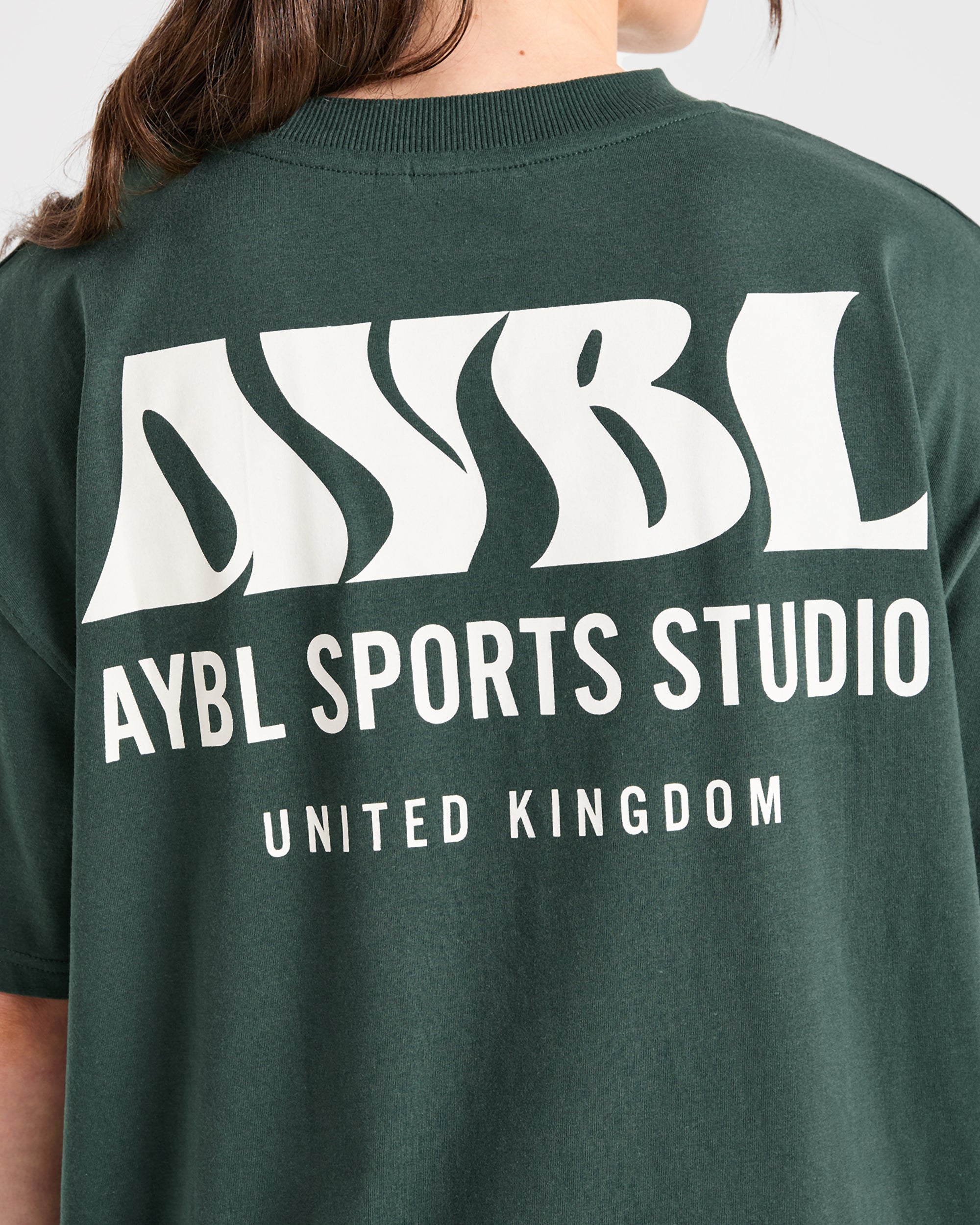 AYBL Sports Studio Oversized T Shirt - Forest Groen