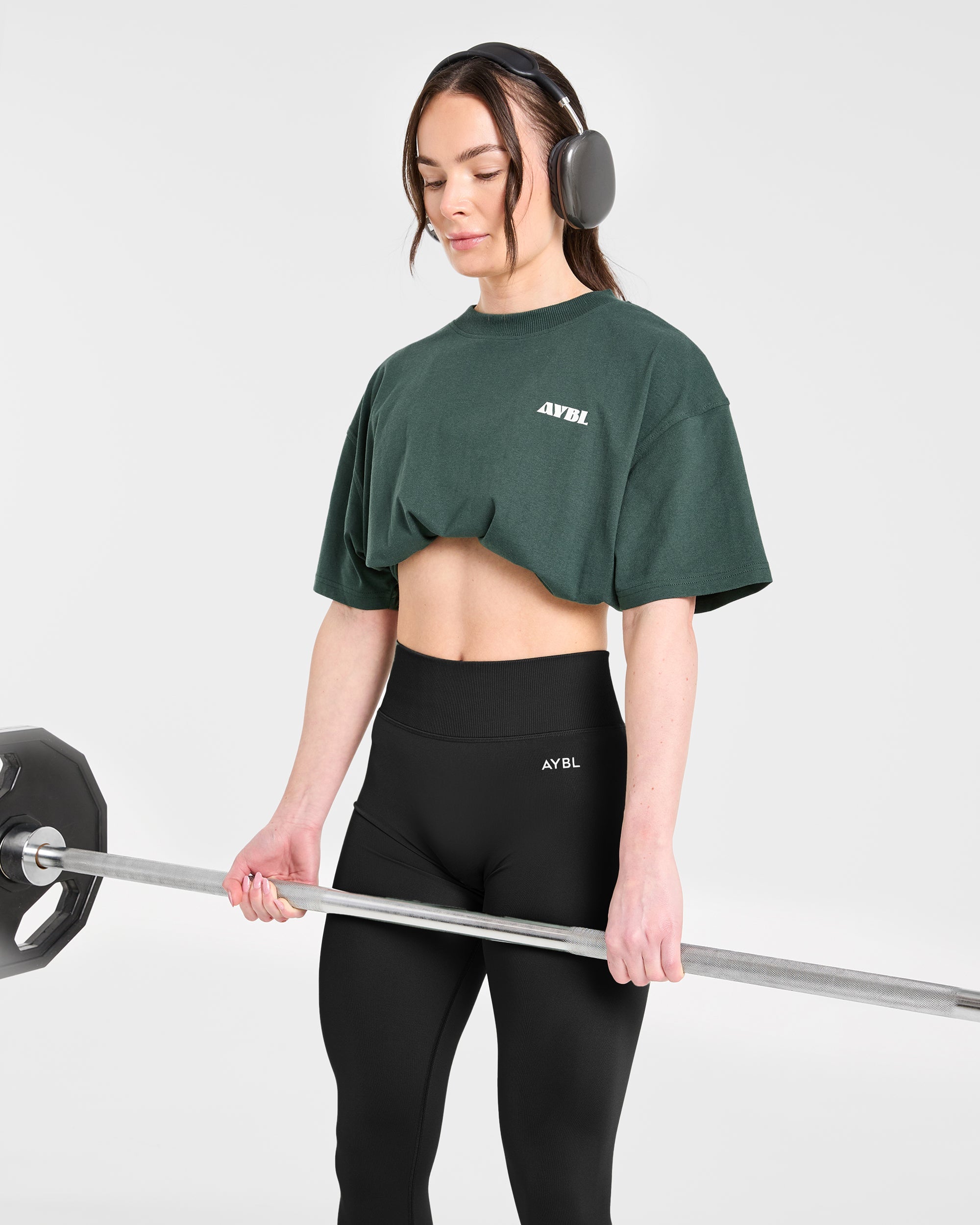 AYBL Sports Studio Oversized T Shirt - Forest Groen