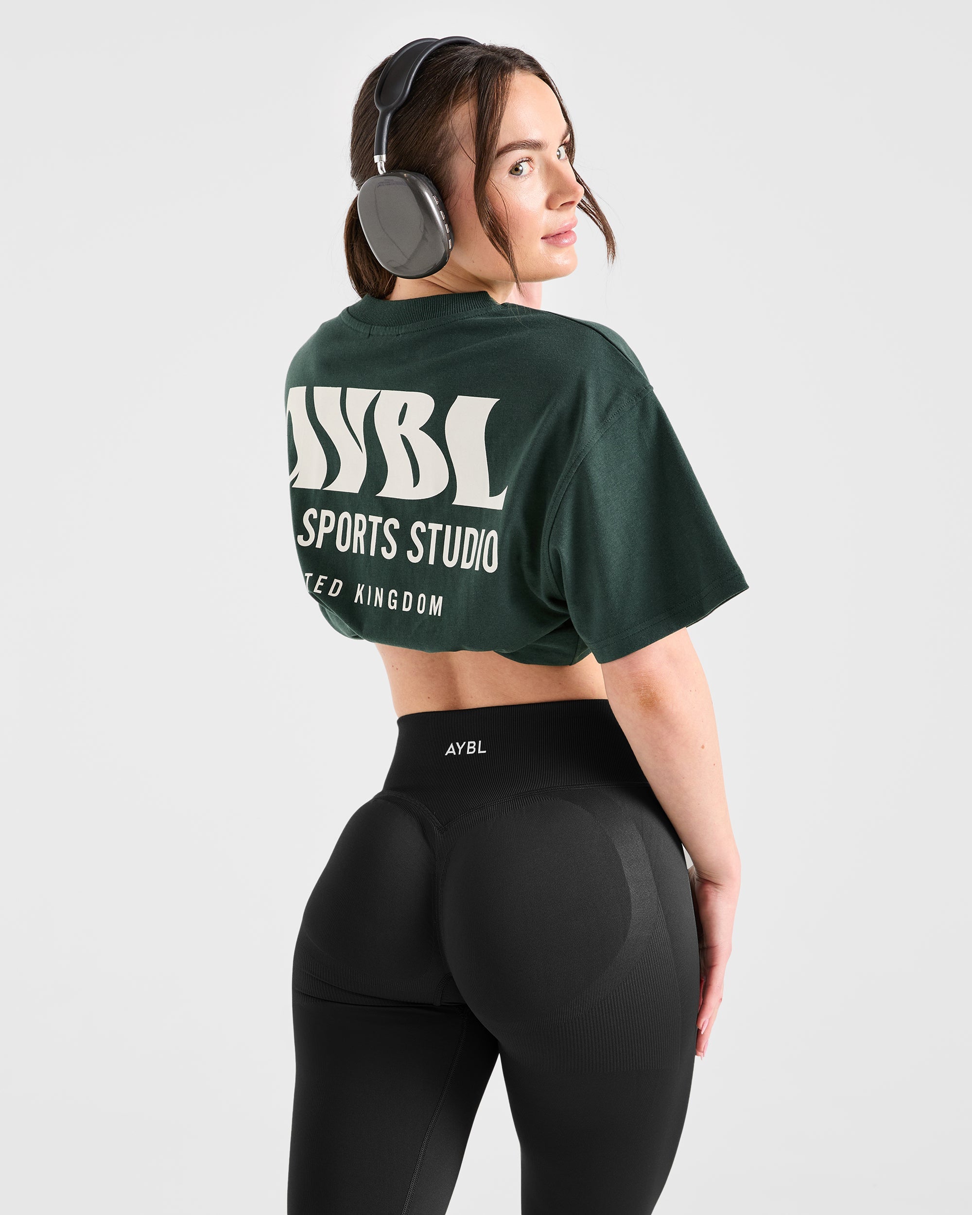 AYBL Sports Studio Oversized T Shirt - Forest Groen