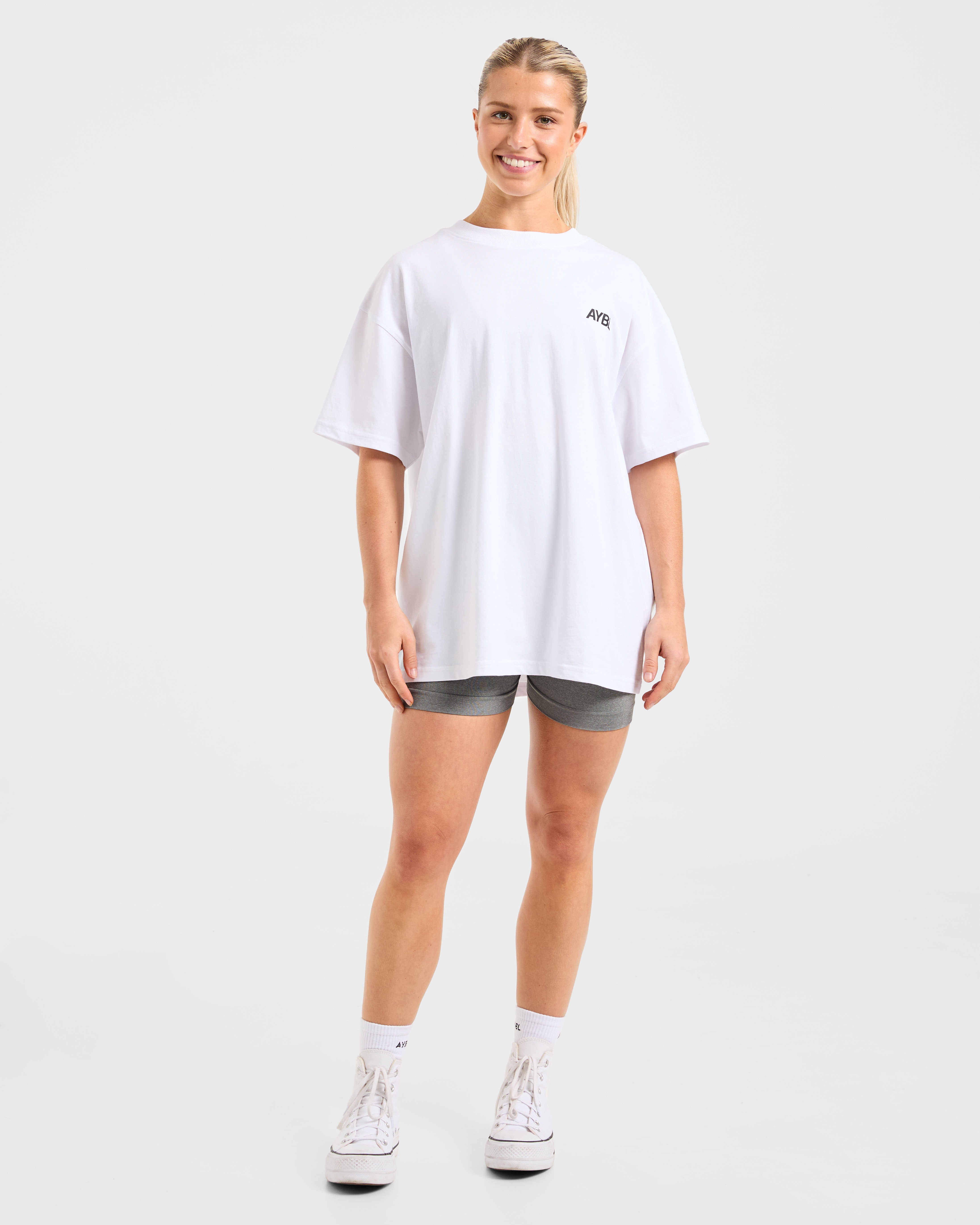AYBL Sports Club Oversized T Shirt - Wit
