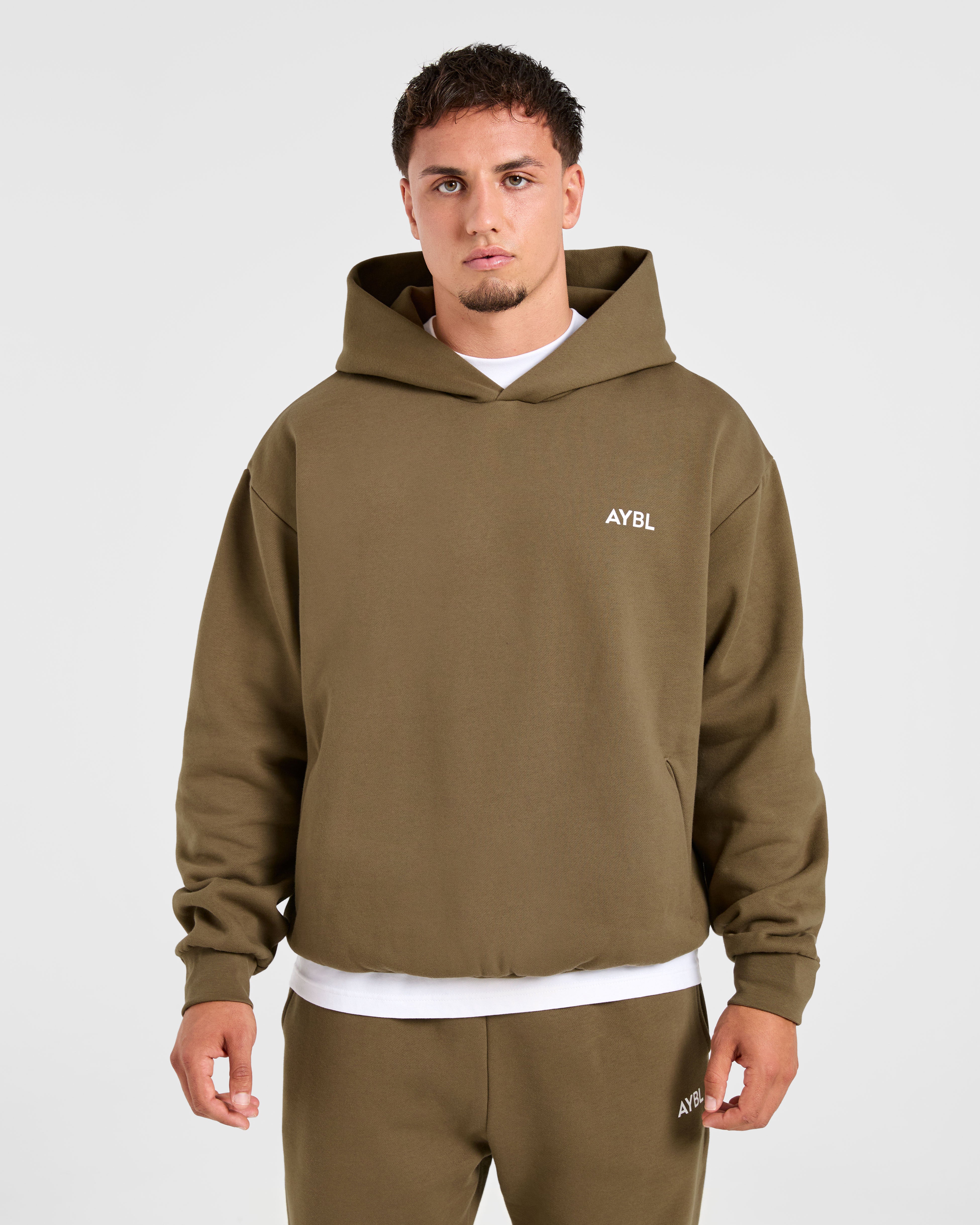 Essential Oversized Hoodie - Olive Groen