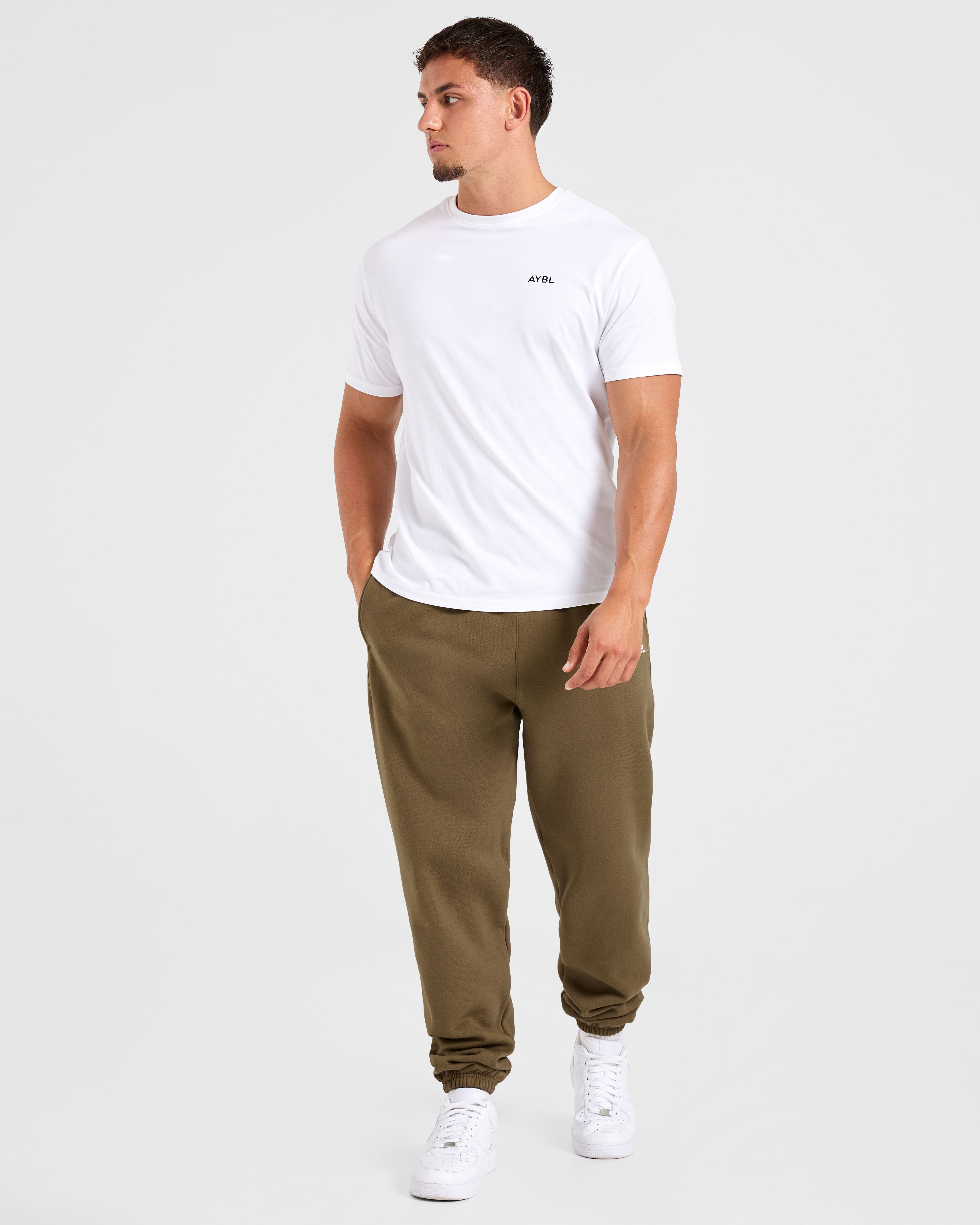 Essential Oversized Joggers- Olive Groen
