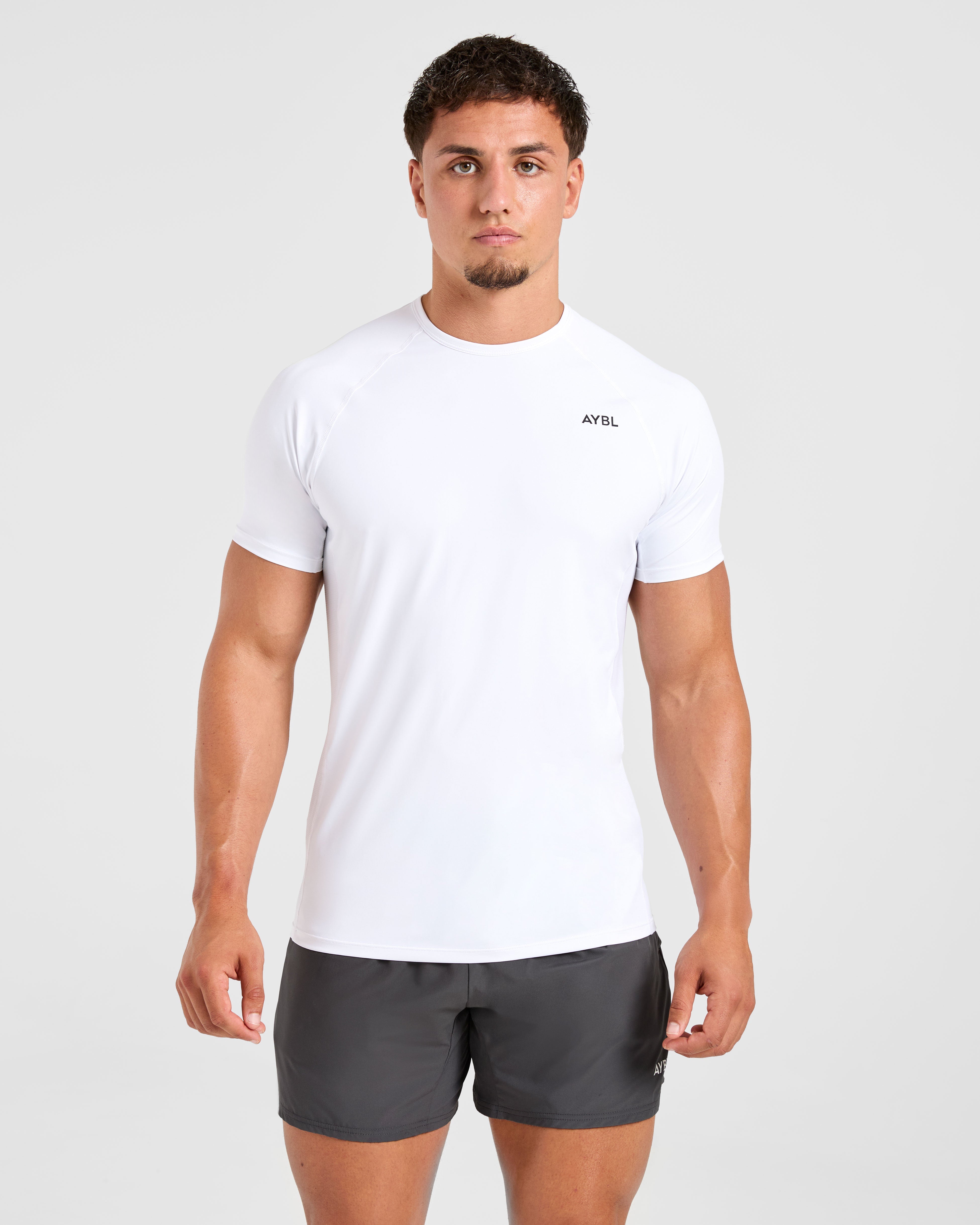 Compression Relaxed T Shirt - Wit