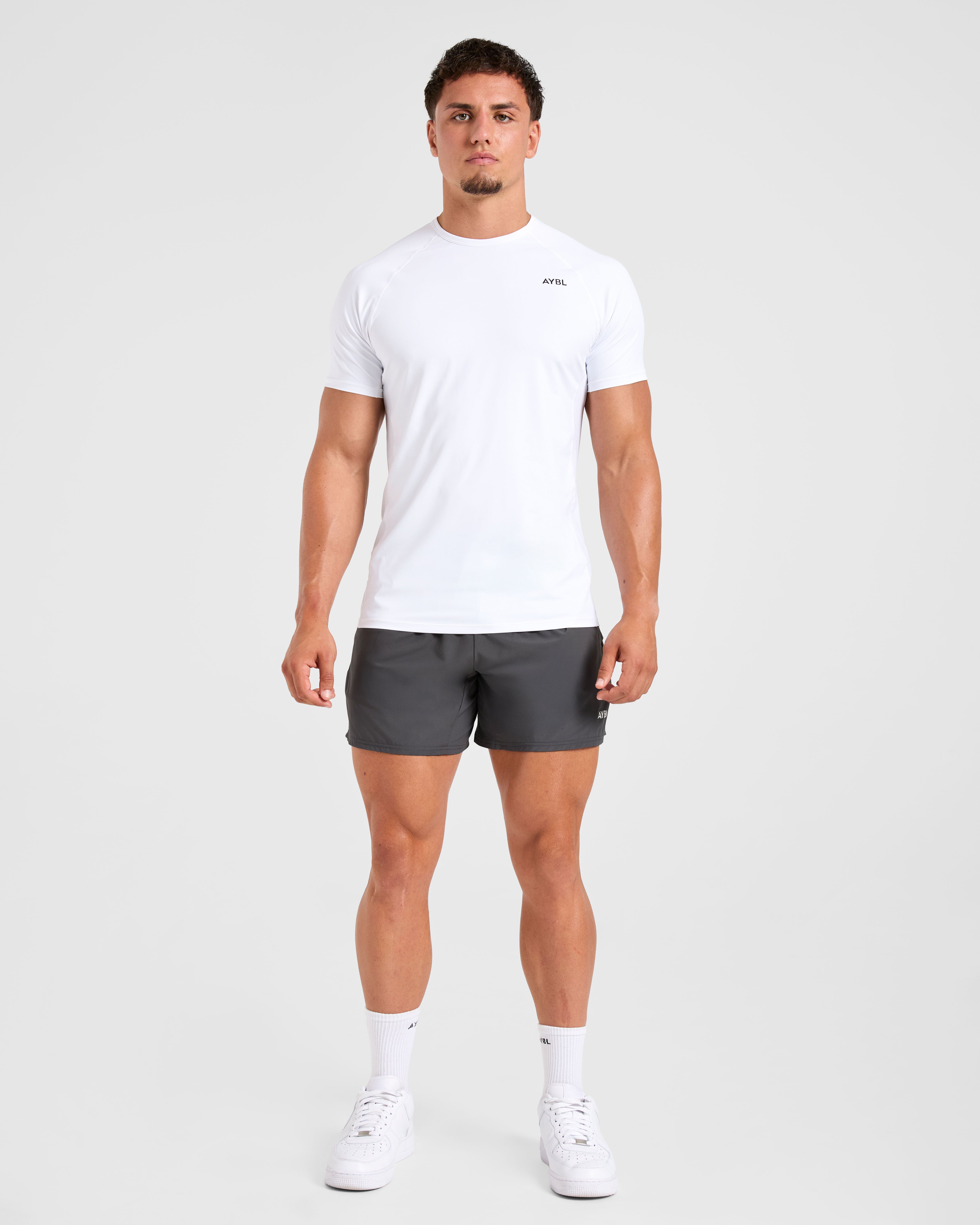 Compression Relaxed T Shirt - Wit