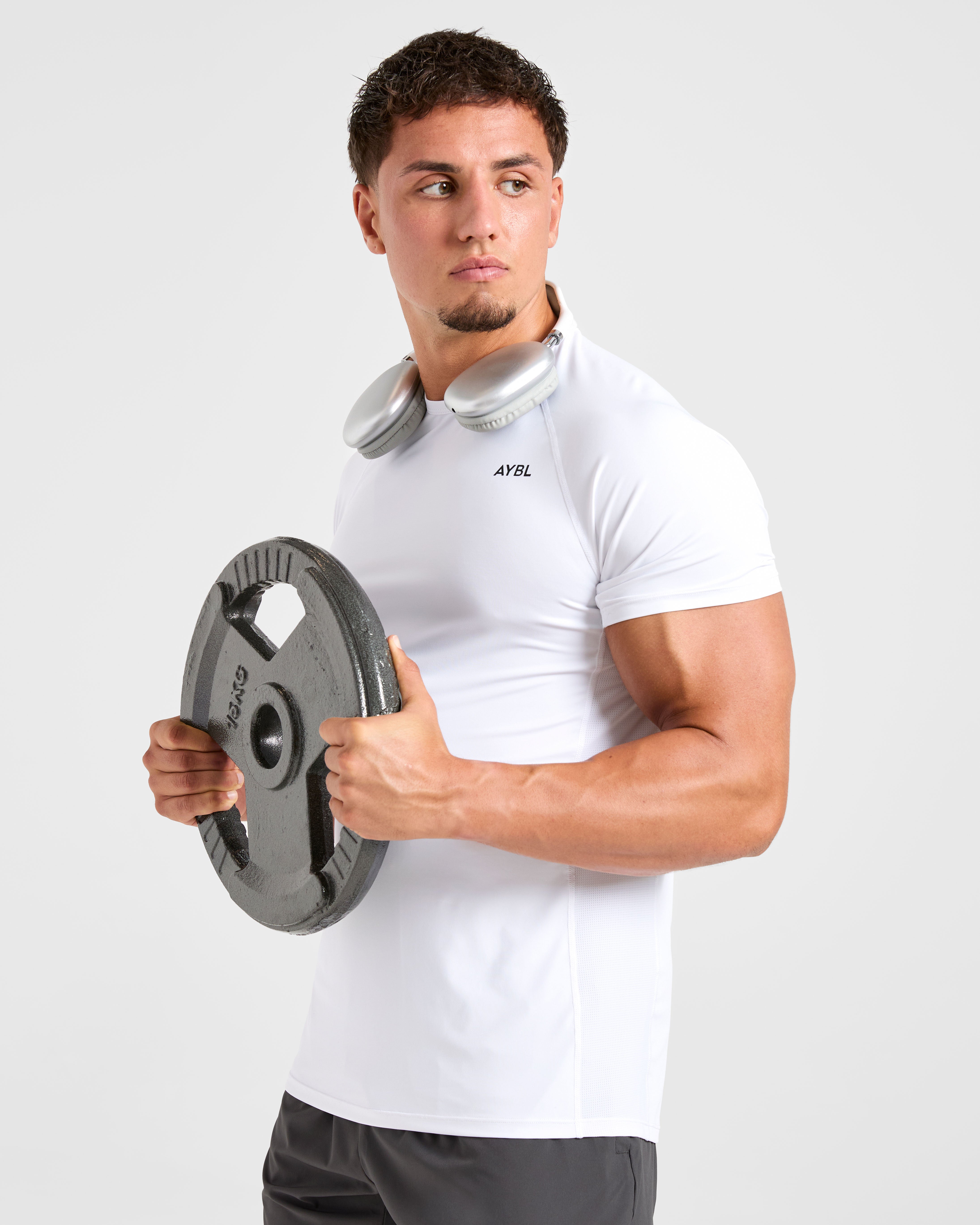 Compression Relaxed T Shirt - Wit