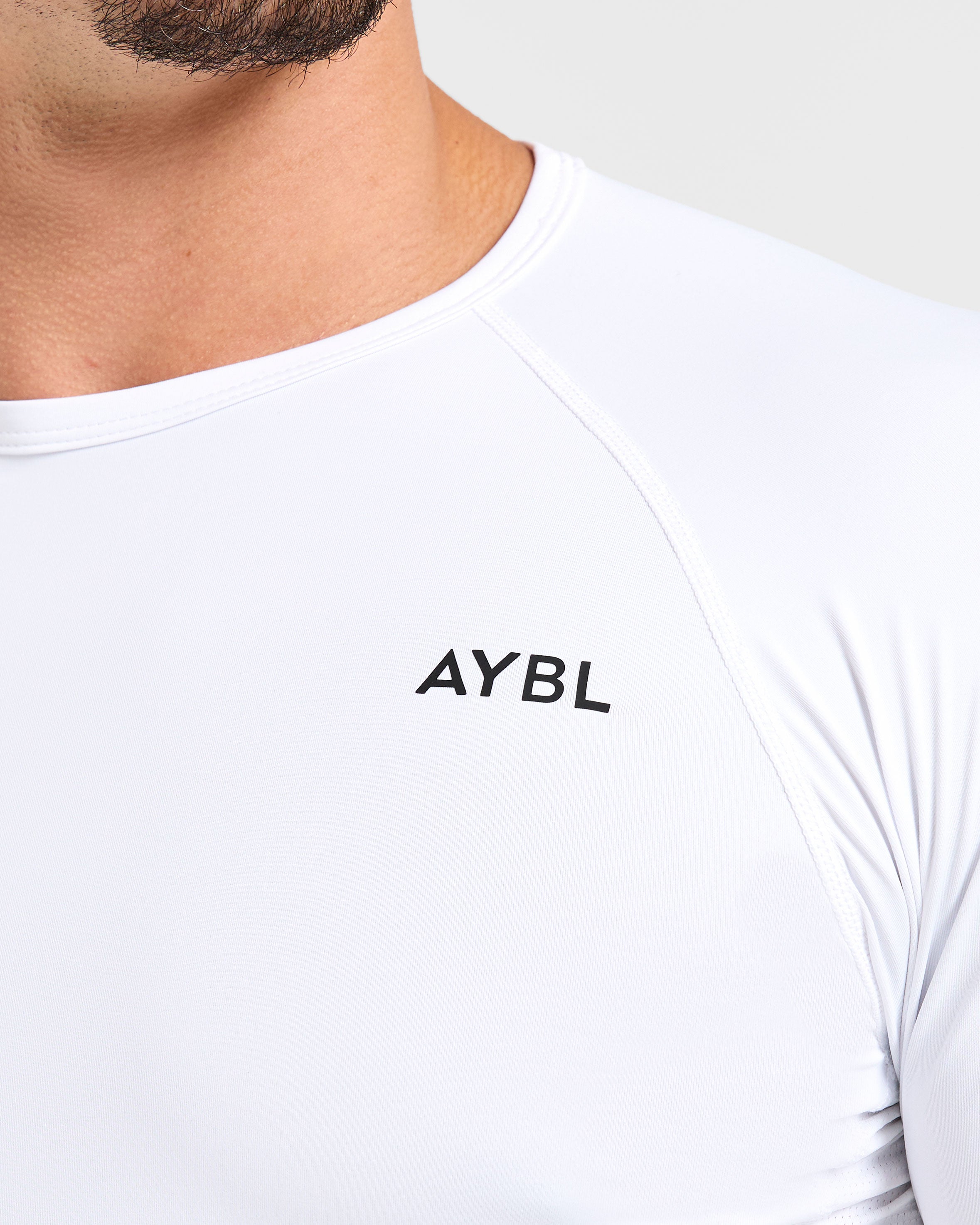 Compression Long Sleeve T Shirt - Wit
