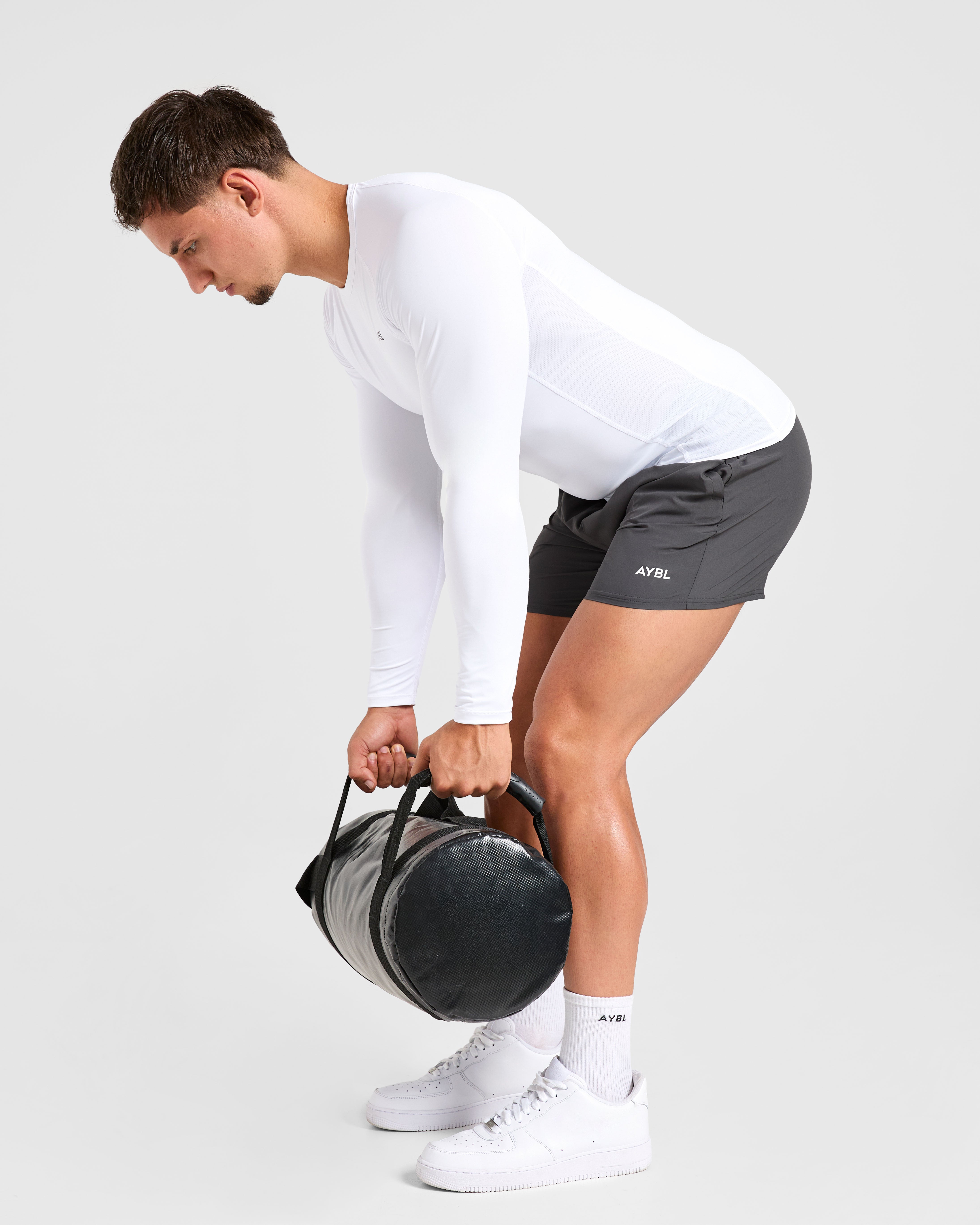 Compression Long Sleeve T Shirt - Wit
