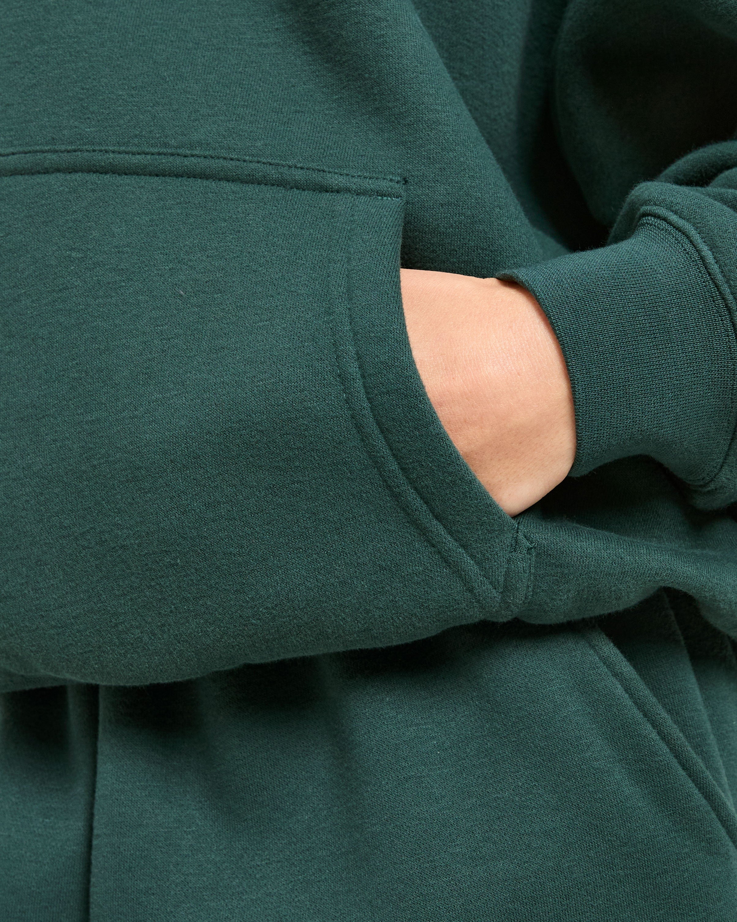 Classic Plush Oversized Hoodie - Pine Groen