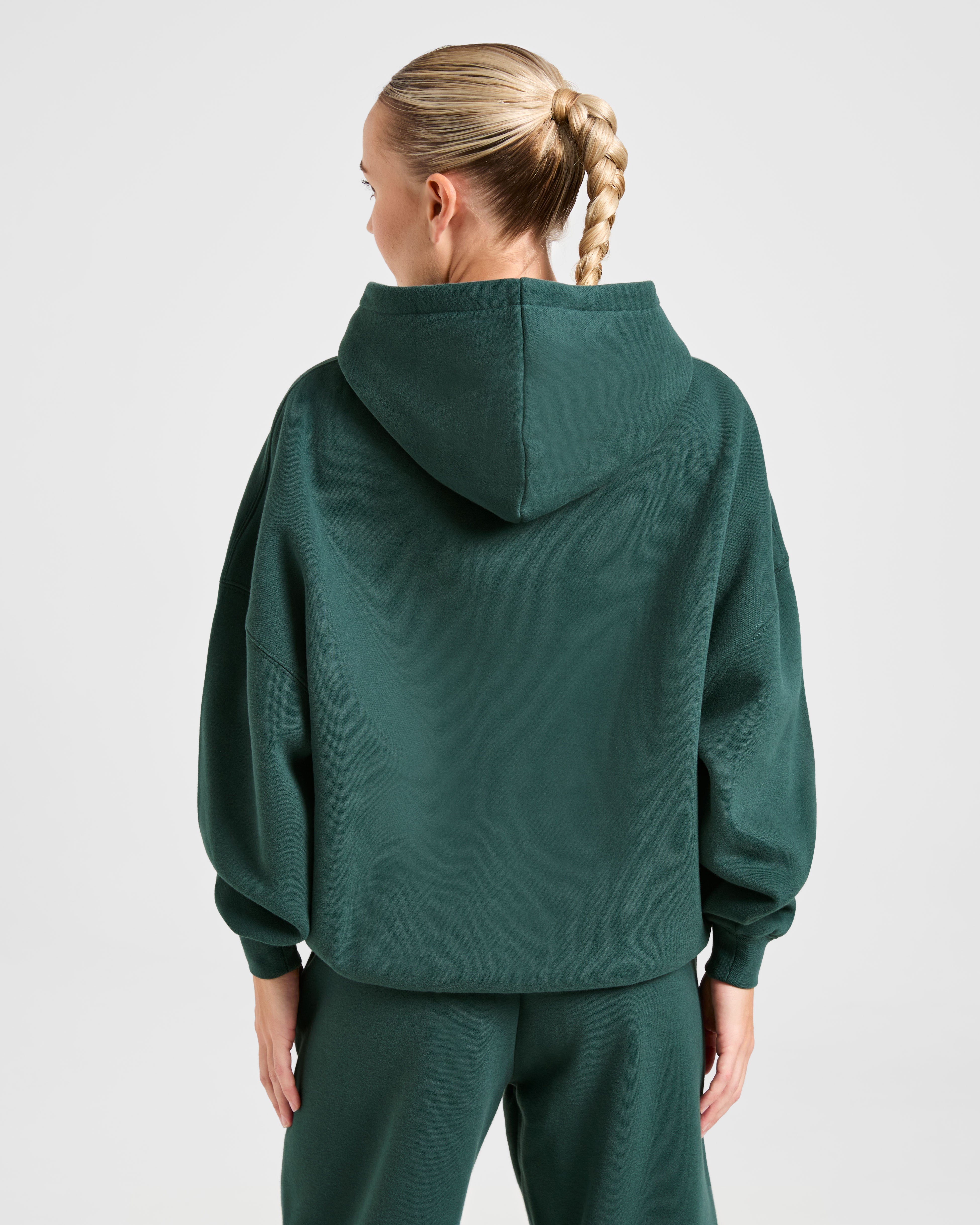 Classic Plush Oversized Hoodie - Pine Groen